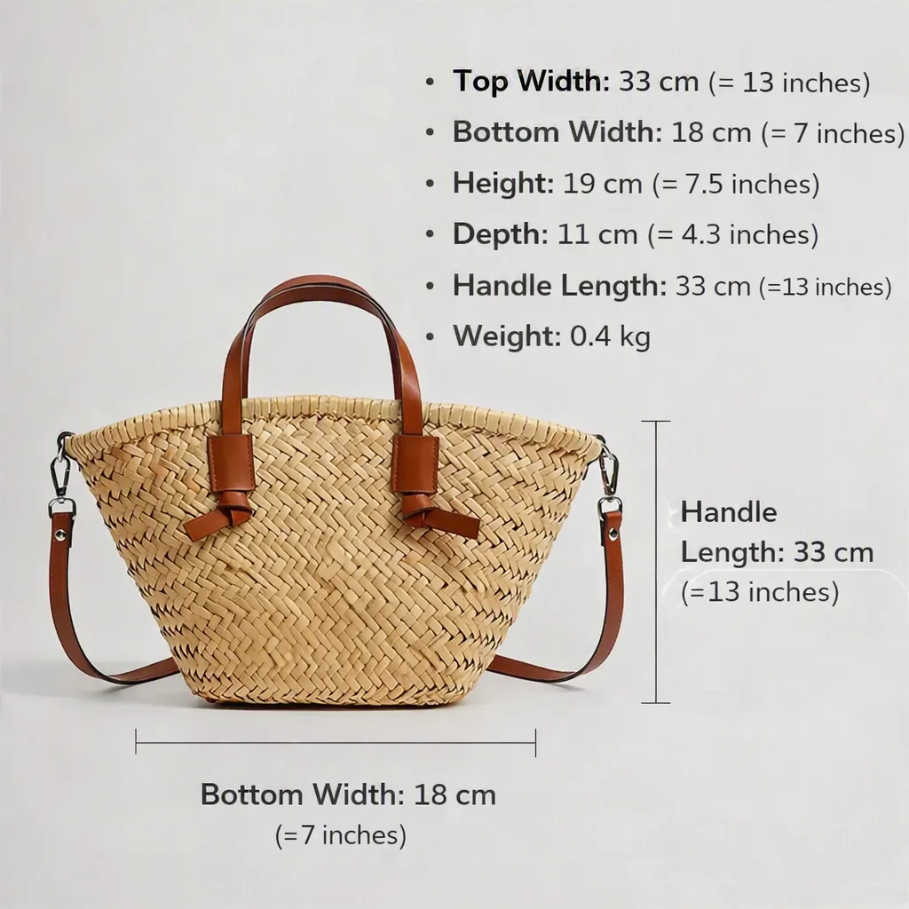 Handmade Wicker Woven Basket Bag - view 2