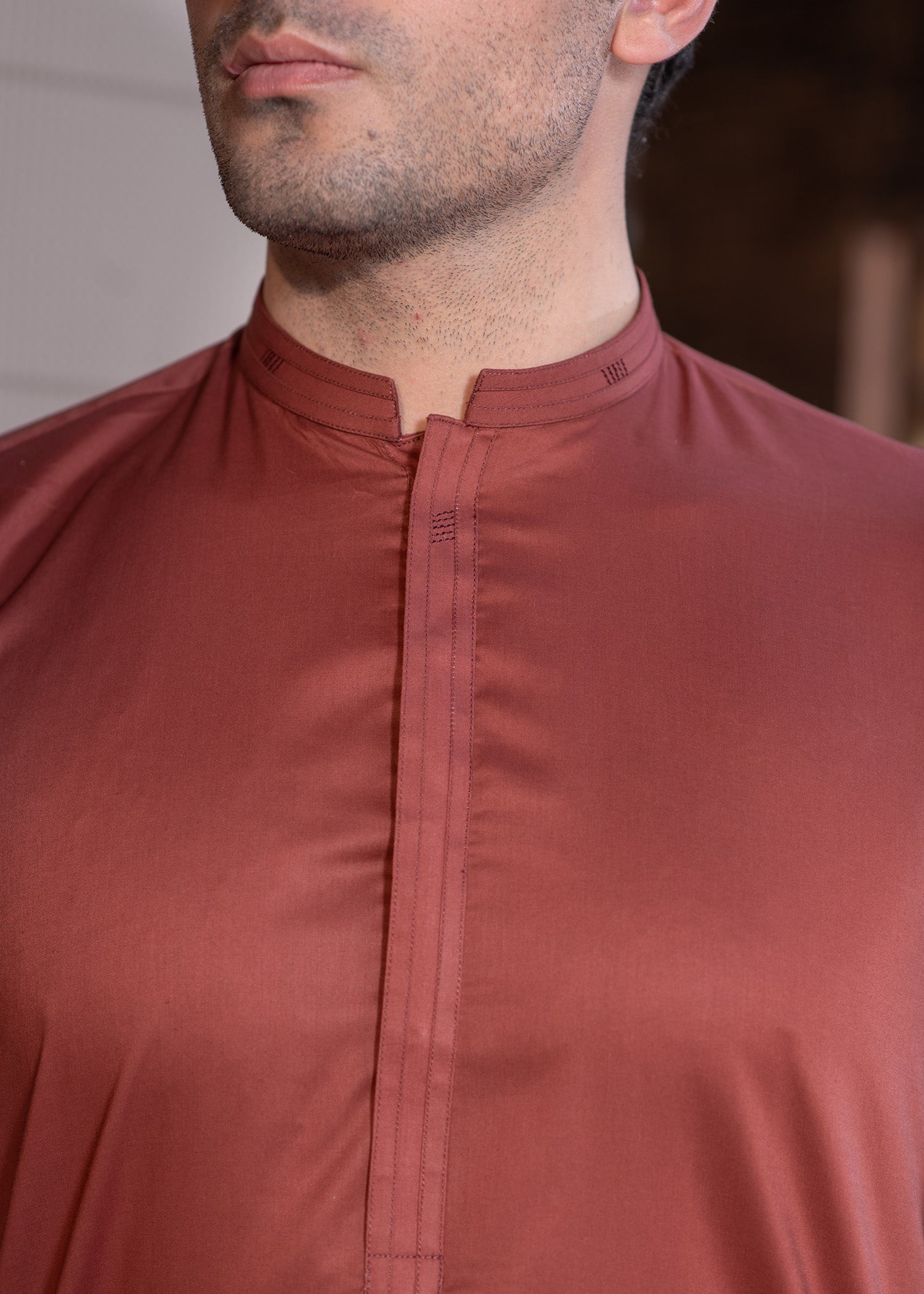 cotton Shalwar Kameez in Rust orange