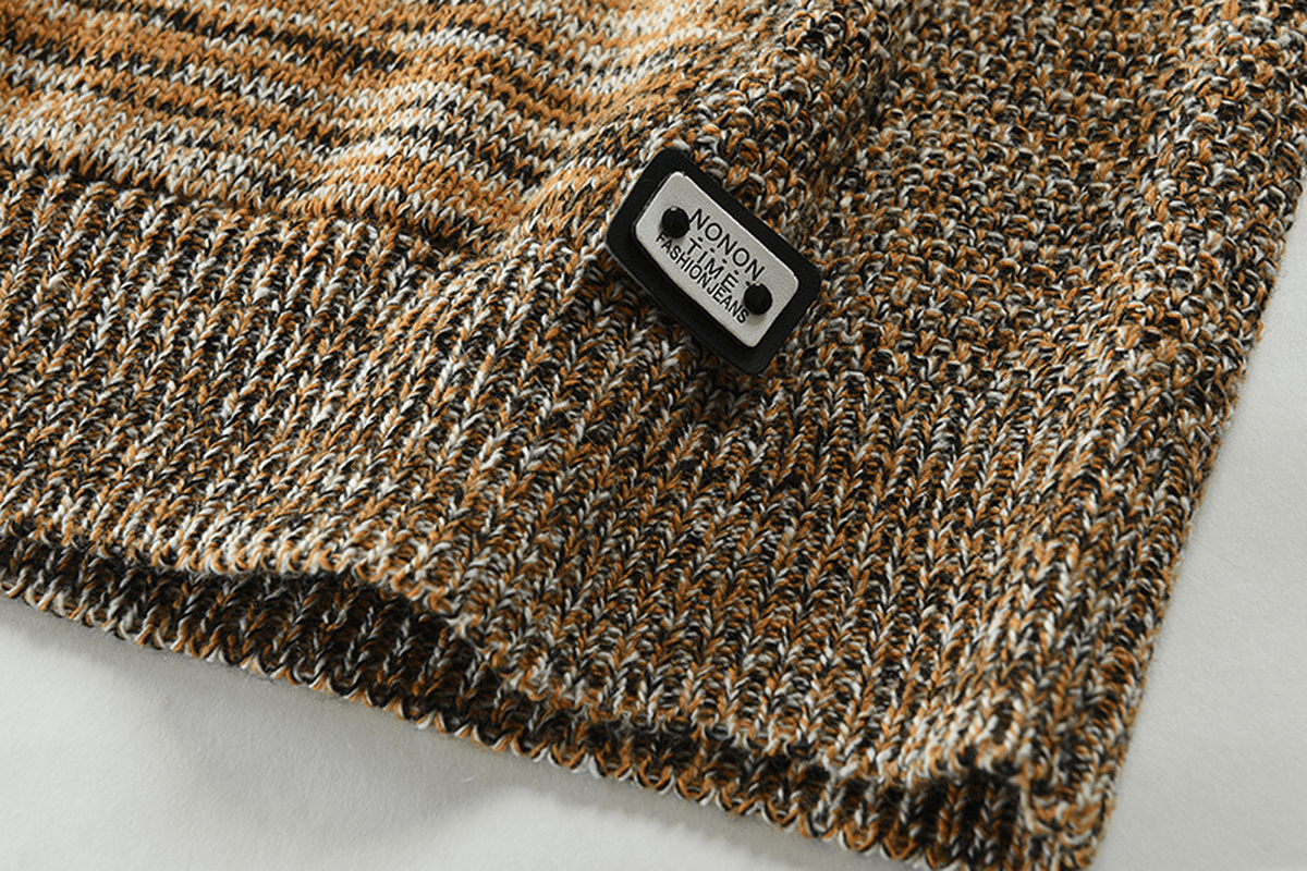 Printed Hooded Pullover round Neck Long-Sleeved Sweater