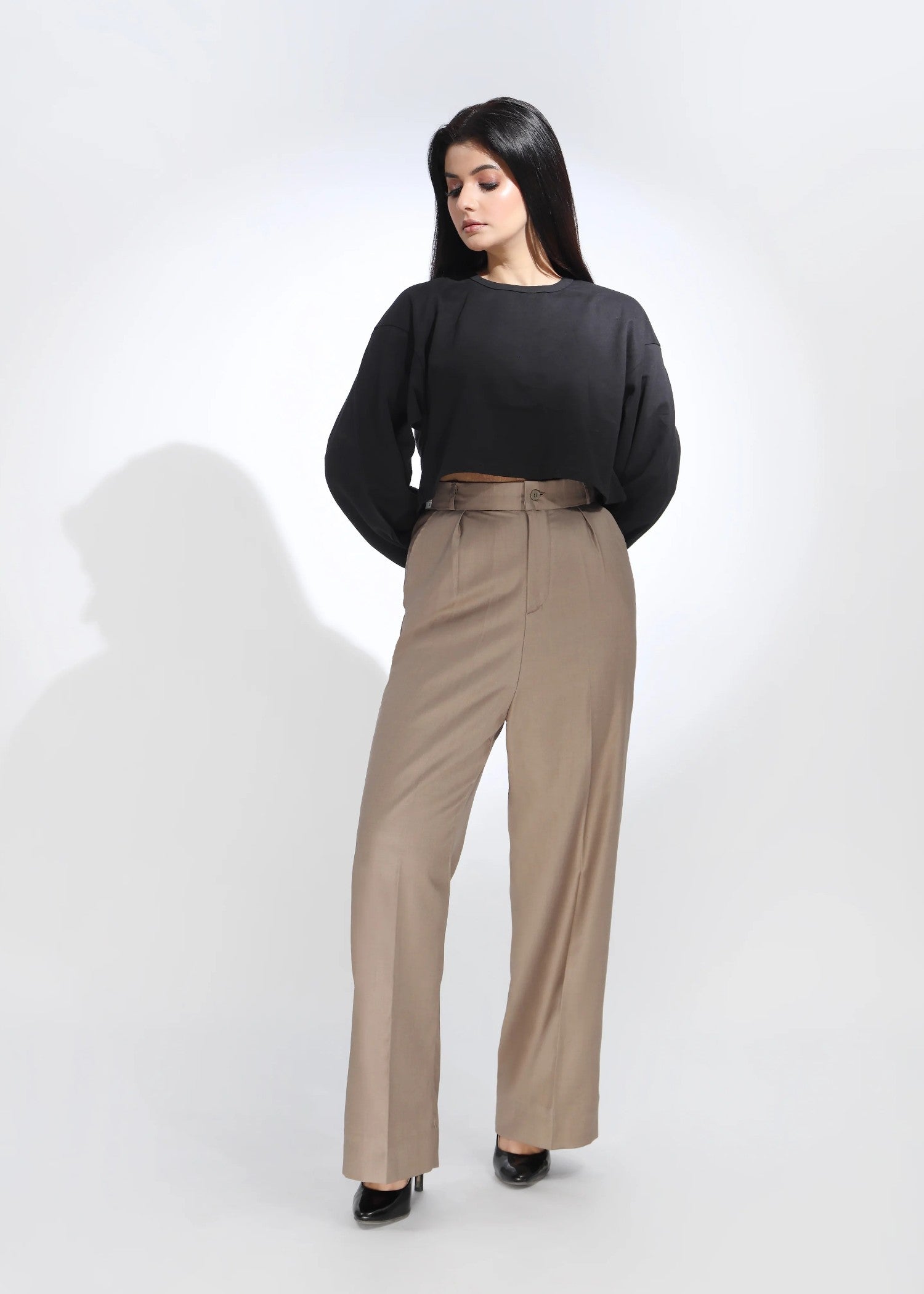 polycotton Pants in Beige