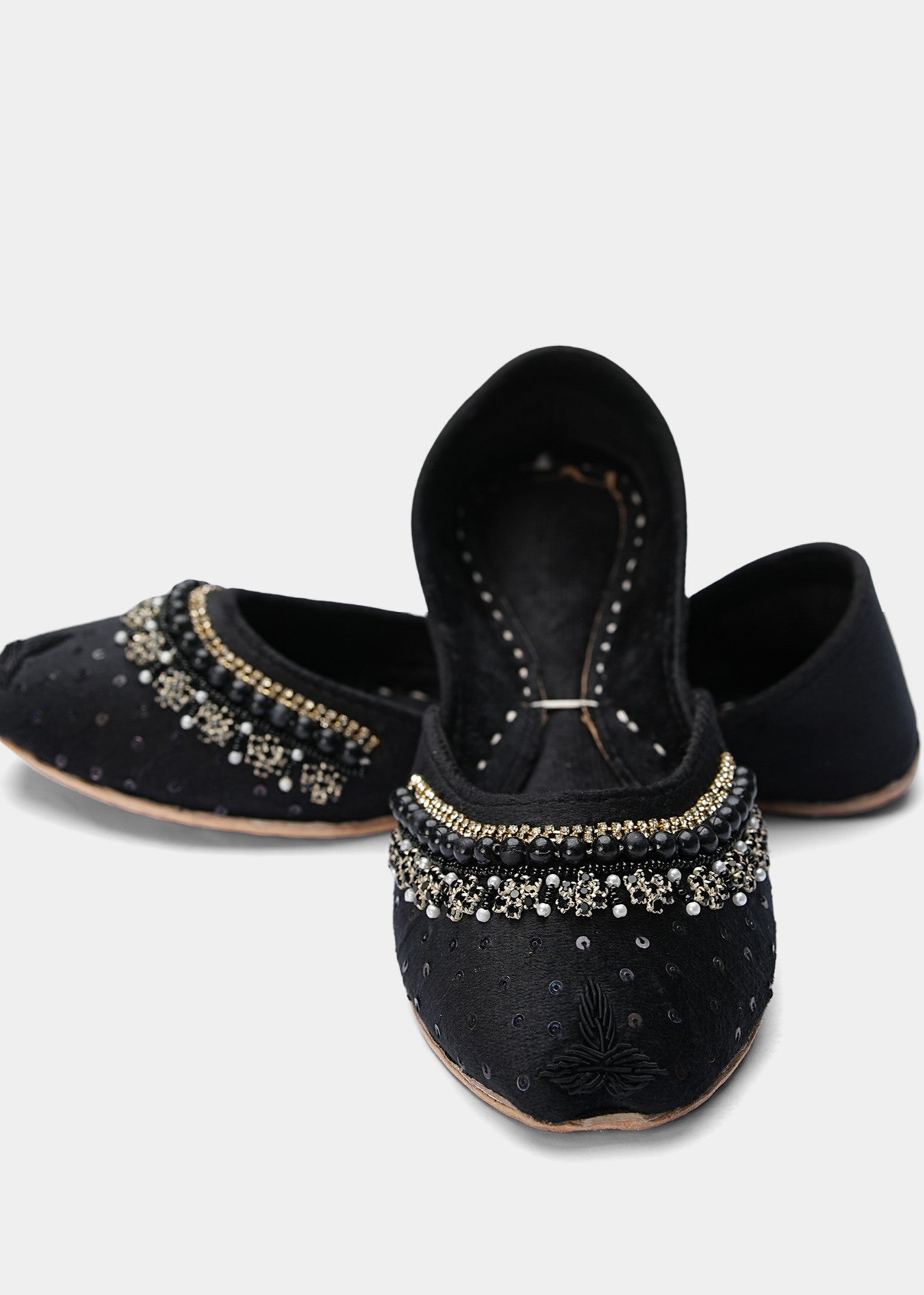 Khussa in Black by - High Quality Women Khussa TAJ7874