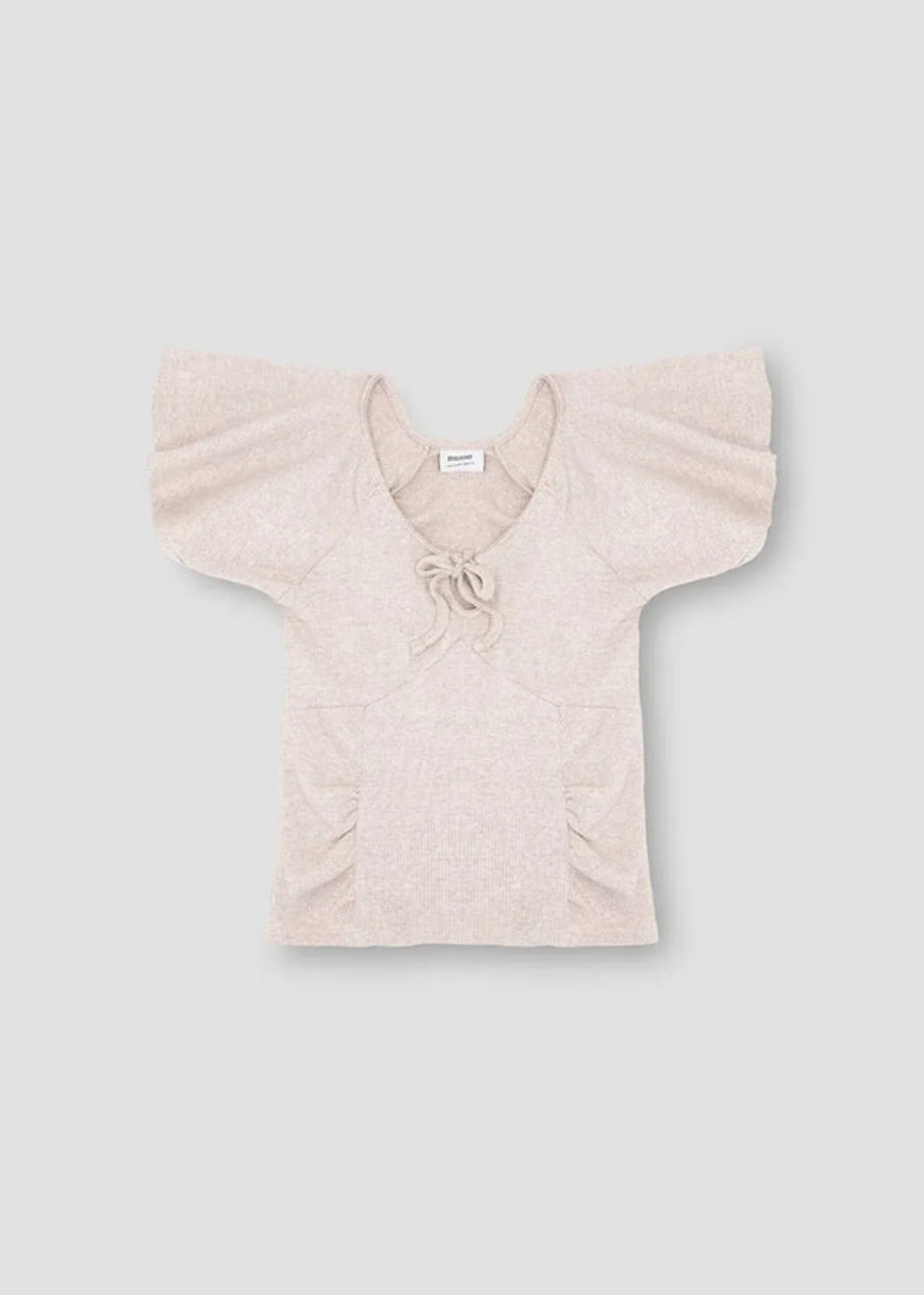 cotton jersey Top in Beige