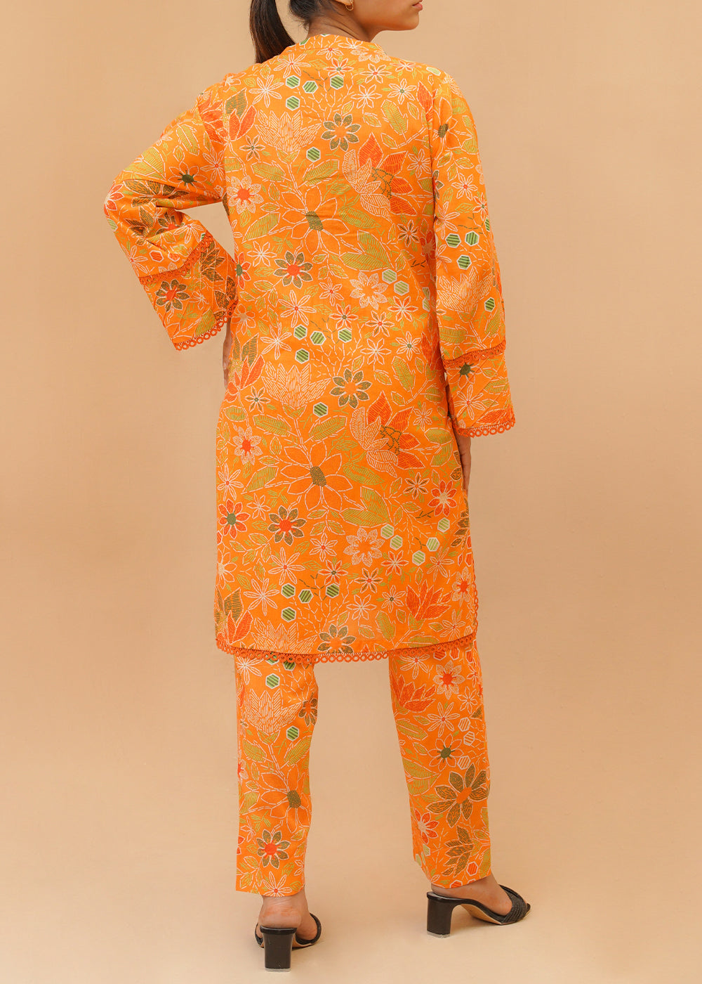 lawn Co Ord Sets in Bright orange