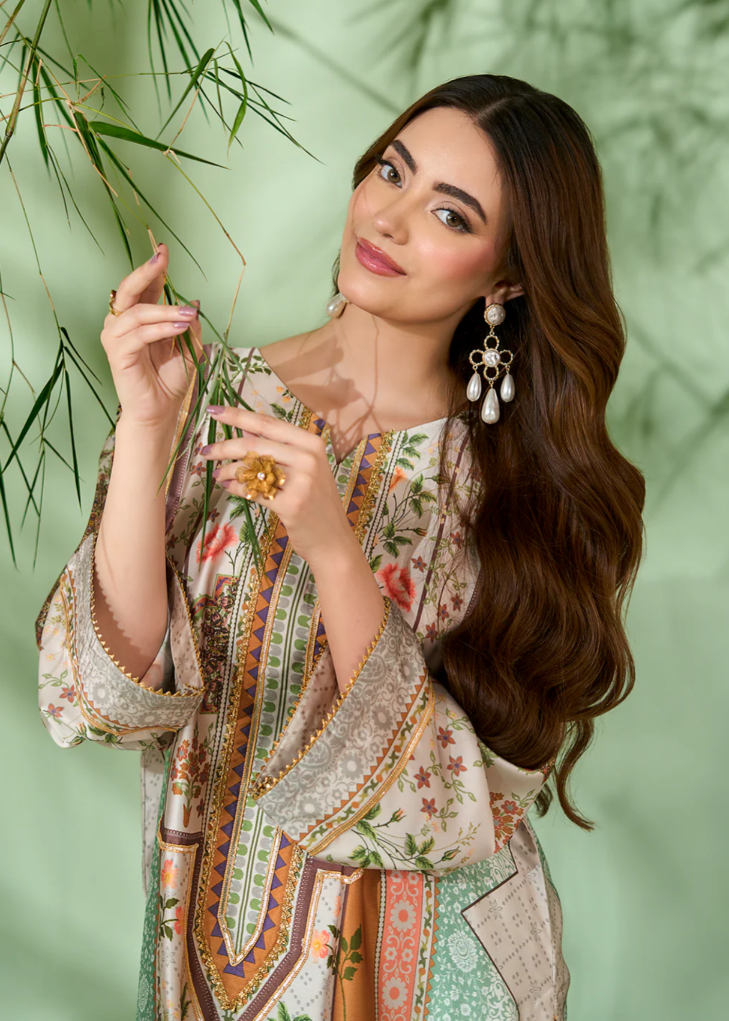 silk Kaftan in Multi