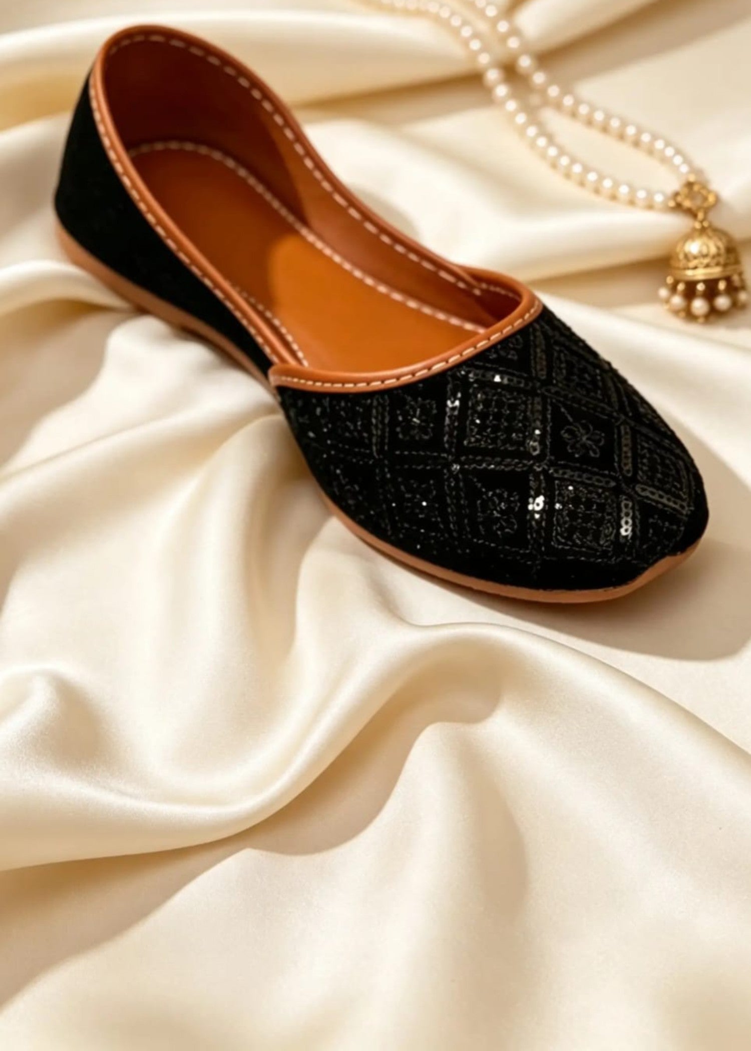 Khussa in Black by - High Quality Women Khussa ZPR5219