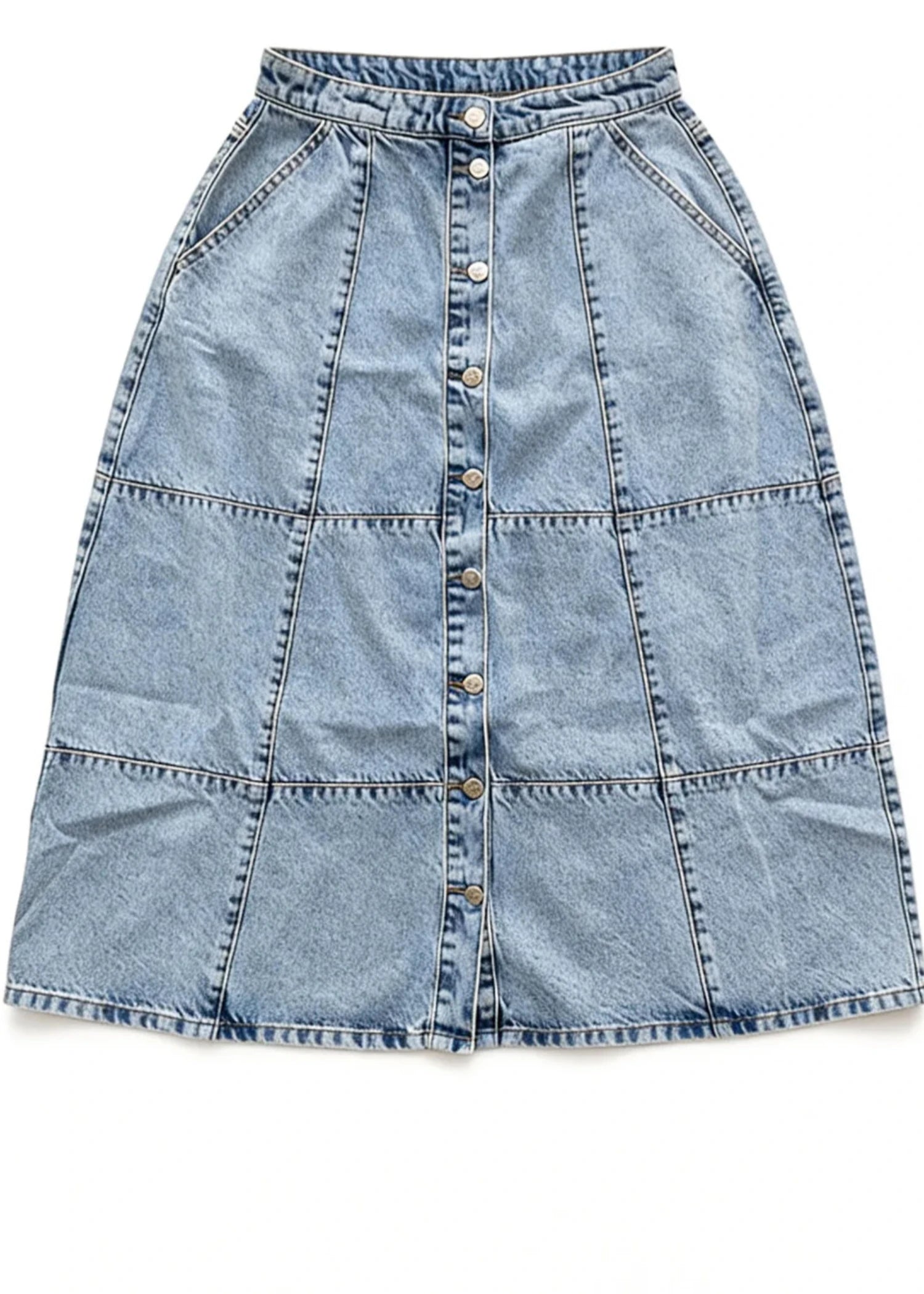 cotton Skirt in Light blue