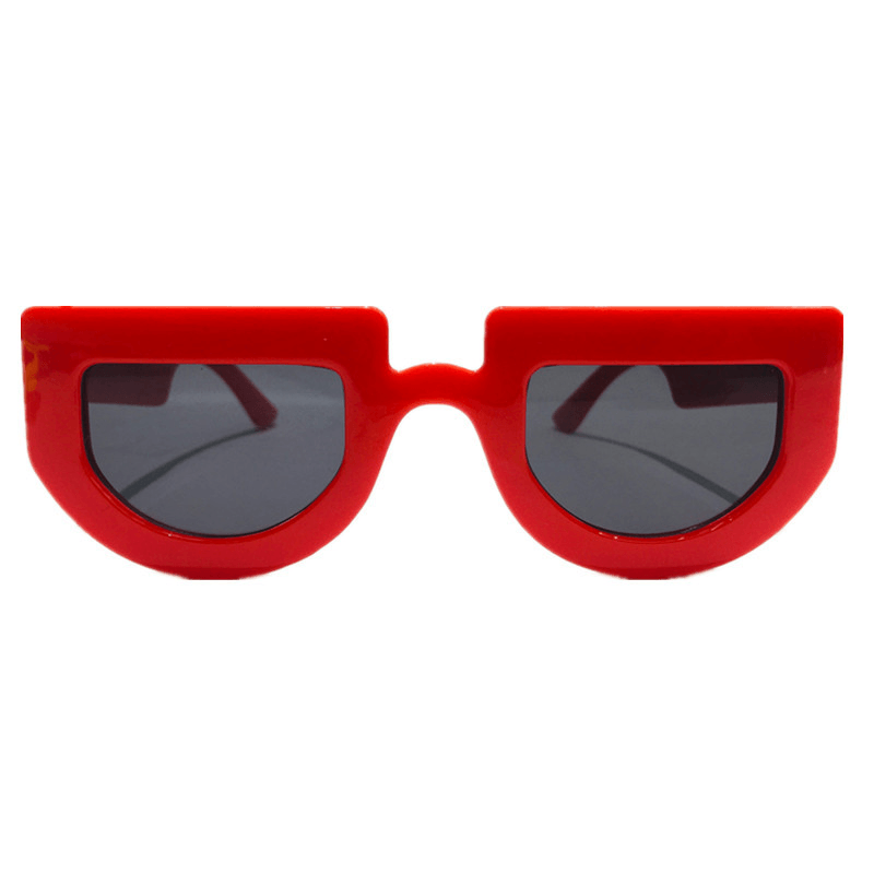 New Glasses European and American Retro Half-Round Sunglasses Women Trendy All-Match Street Sunglasses