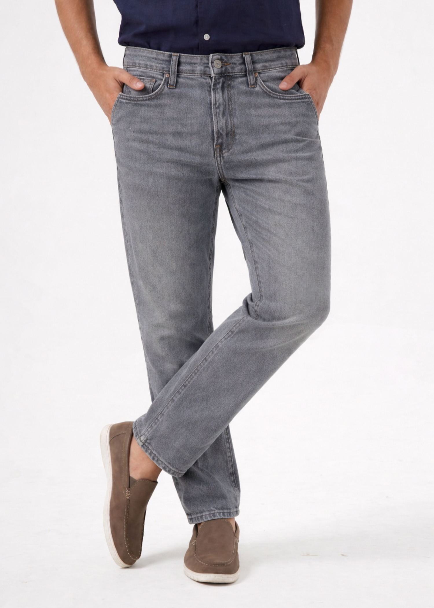 cotton Jeans in Grey