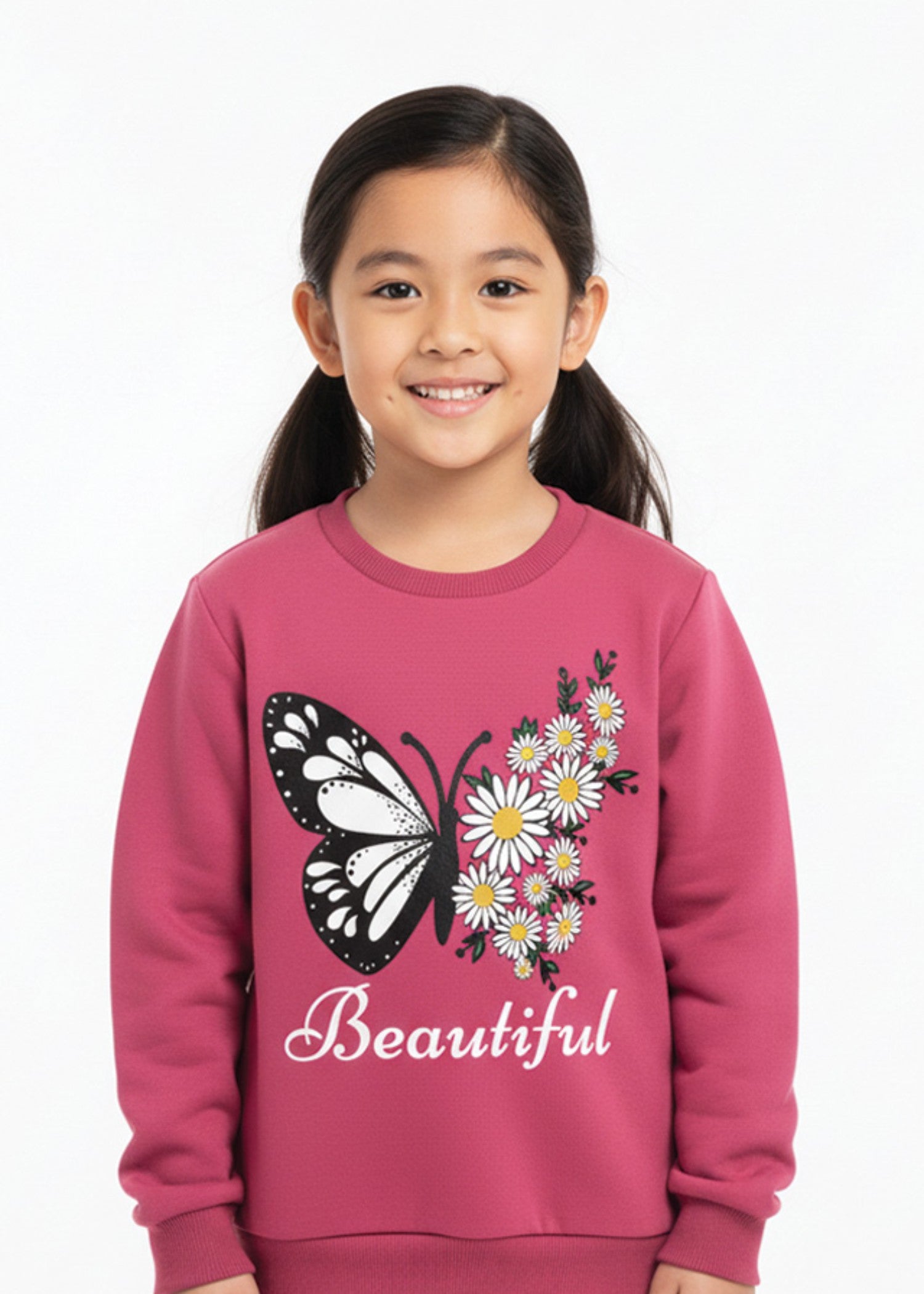 fleece Sweatshirt in Shocking pink