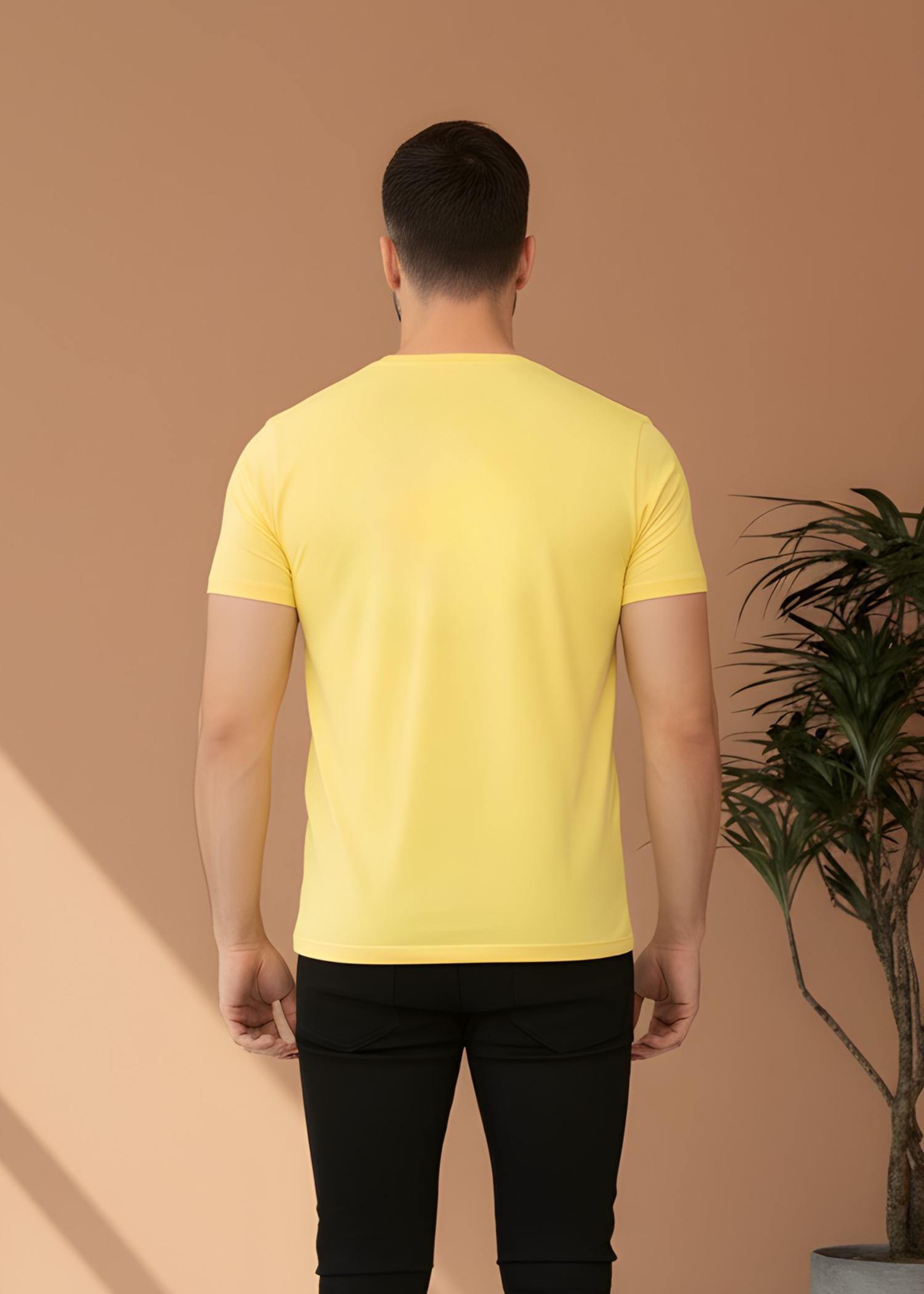 polyester nylon T Shirt in Yellow