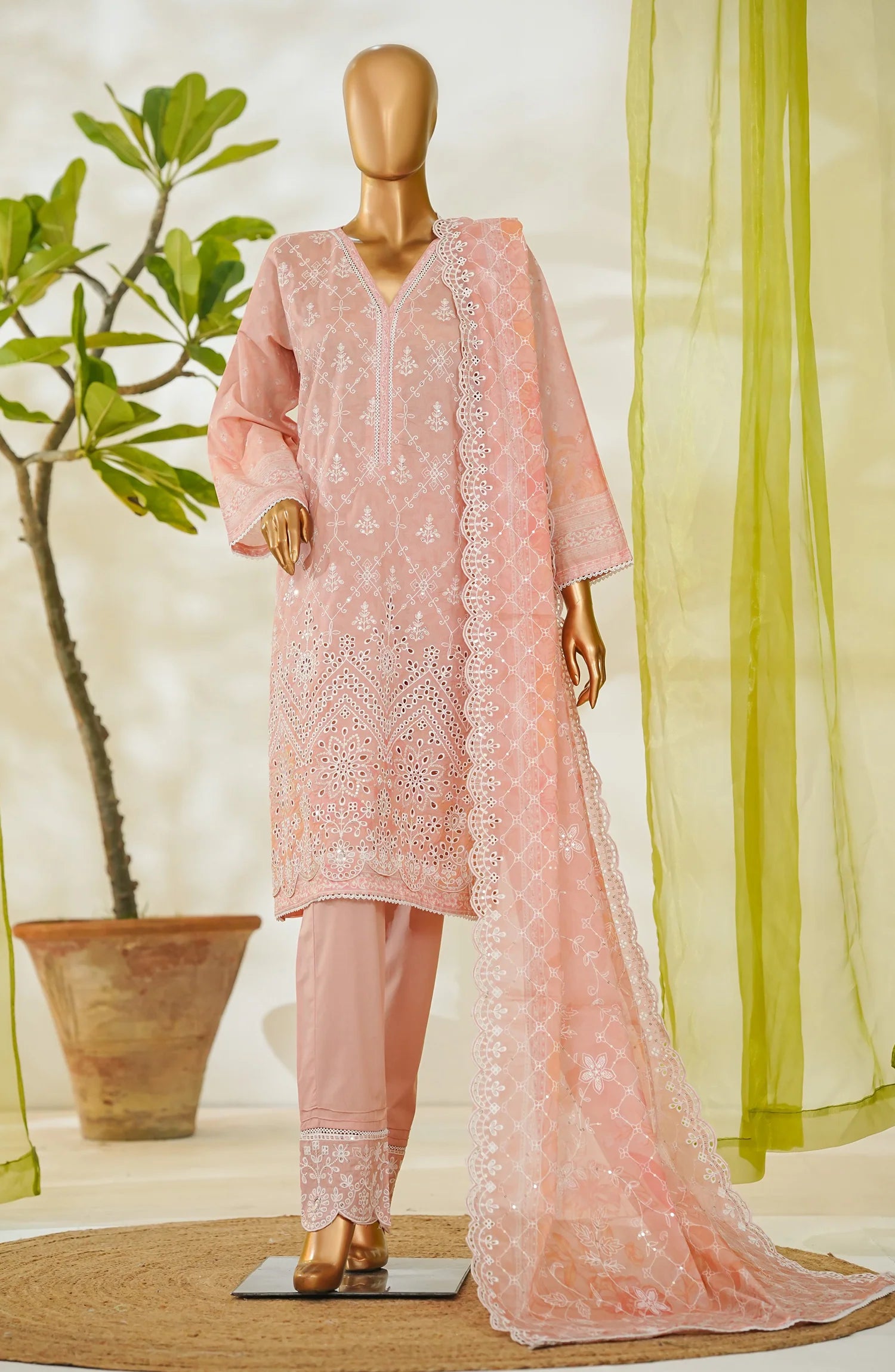 RTW White & White Embroidered Lawn – 15