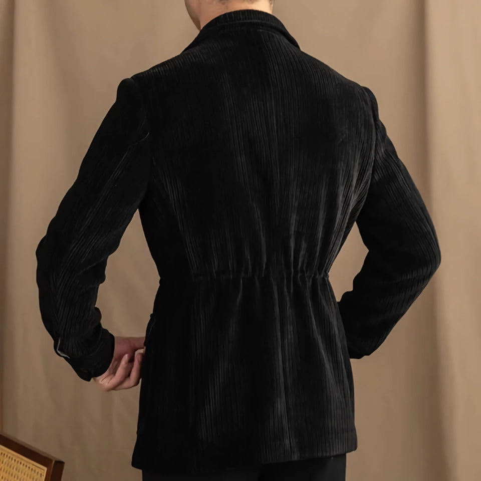 Top Quality Corduroy Trench Coat for Men - Slim Fit, Vintage Style