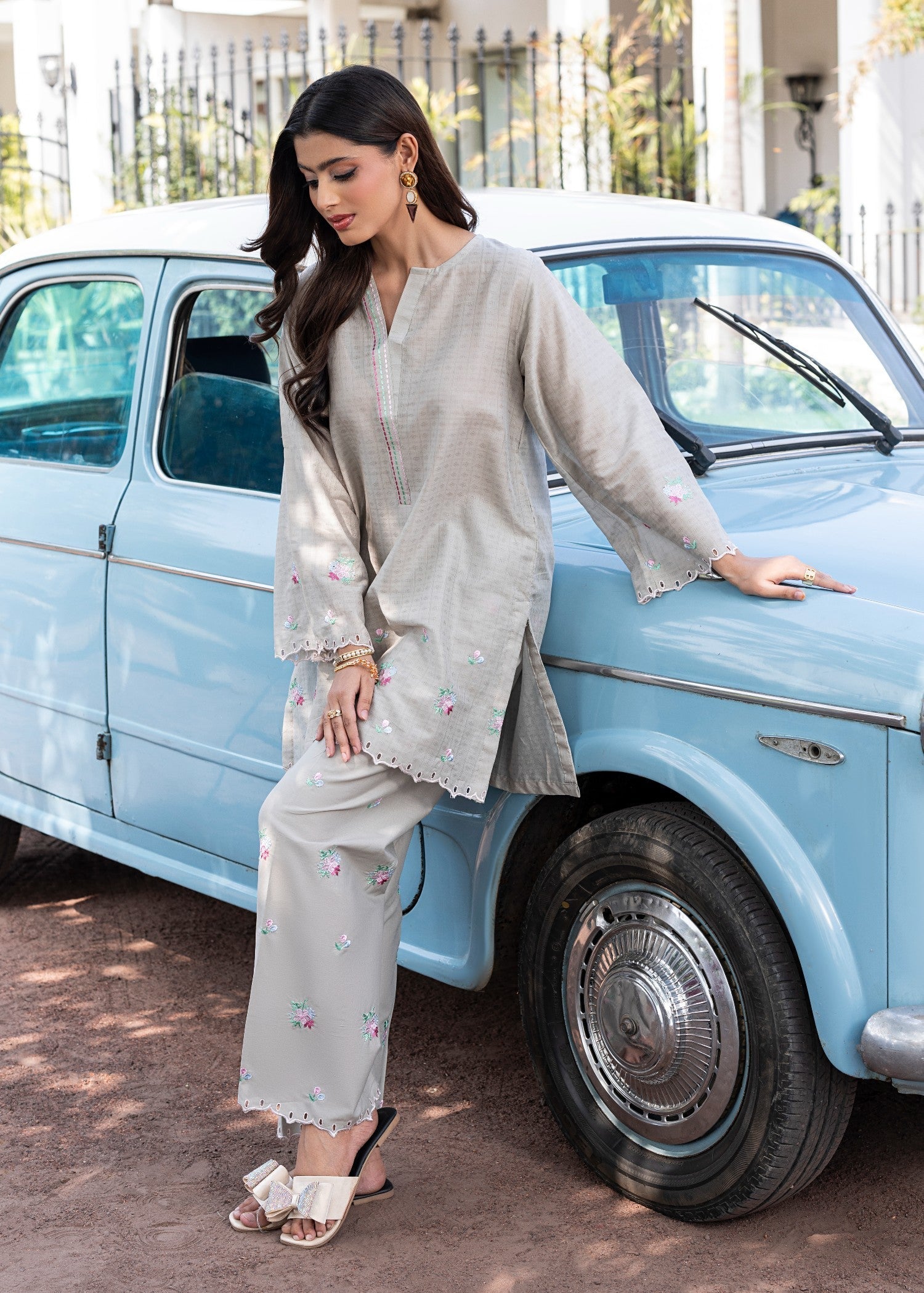 lawn Co Ord Sets in Grey
