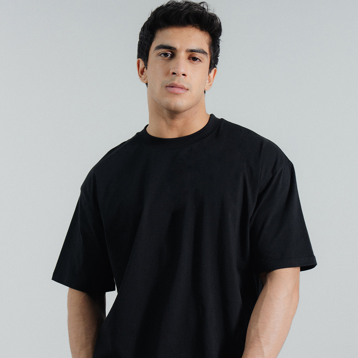 zari cotton T Shirt in Black
