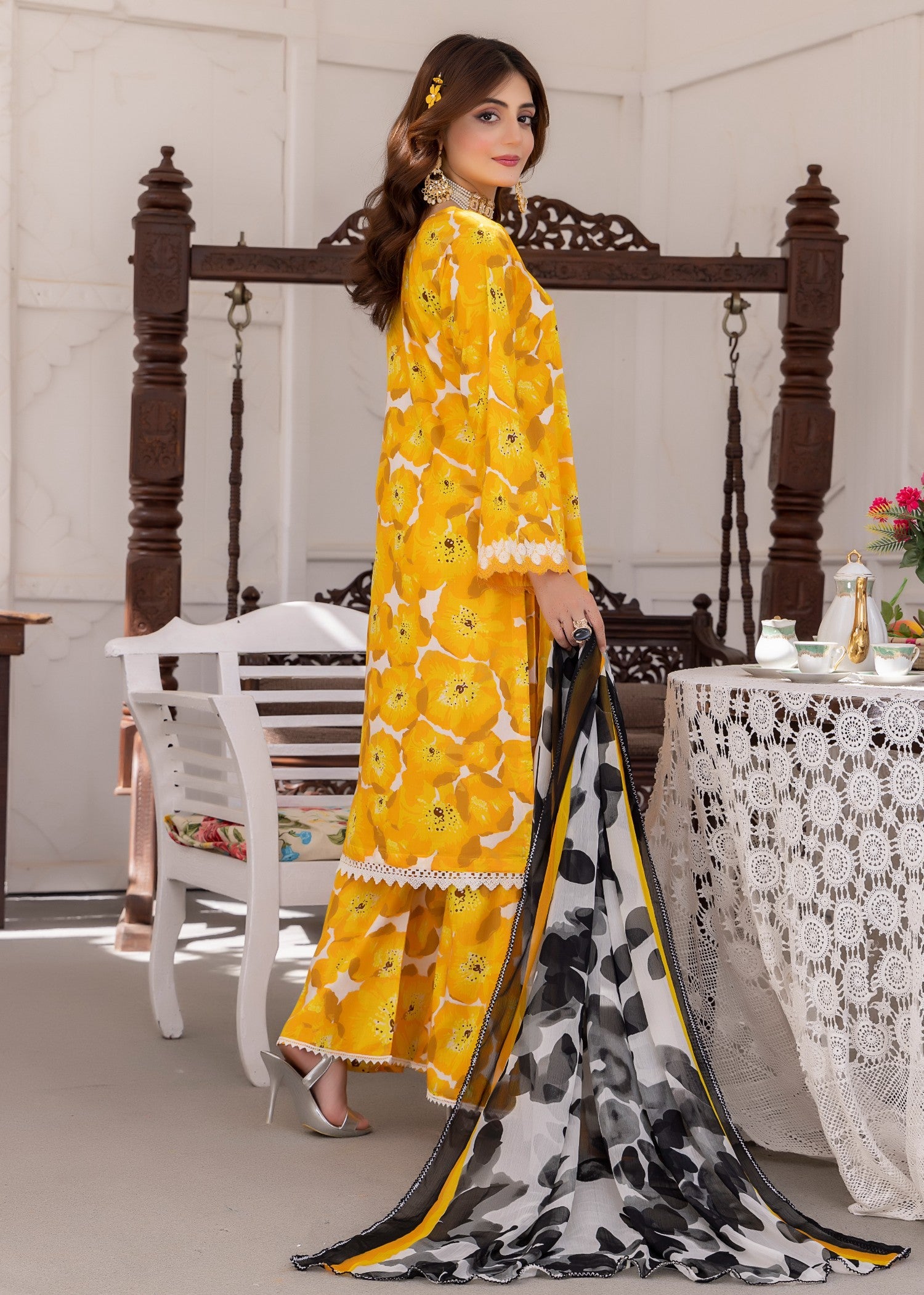 lawn Unstitched in Yellow