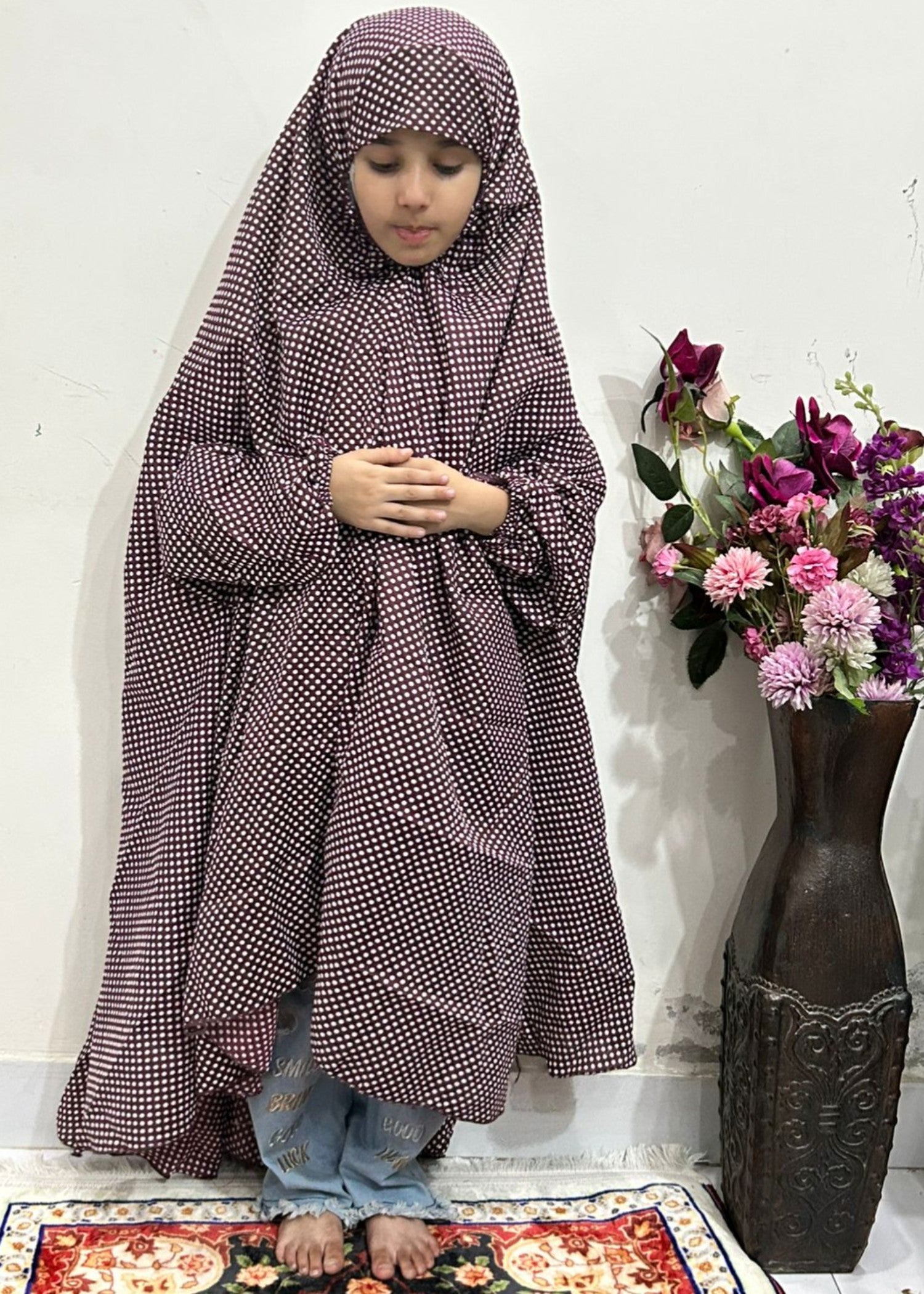 cotton linen Dupatta in Chocolate brown