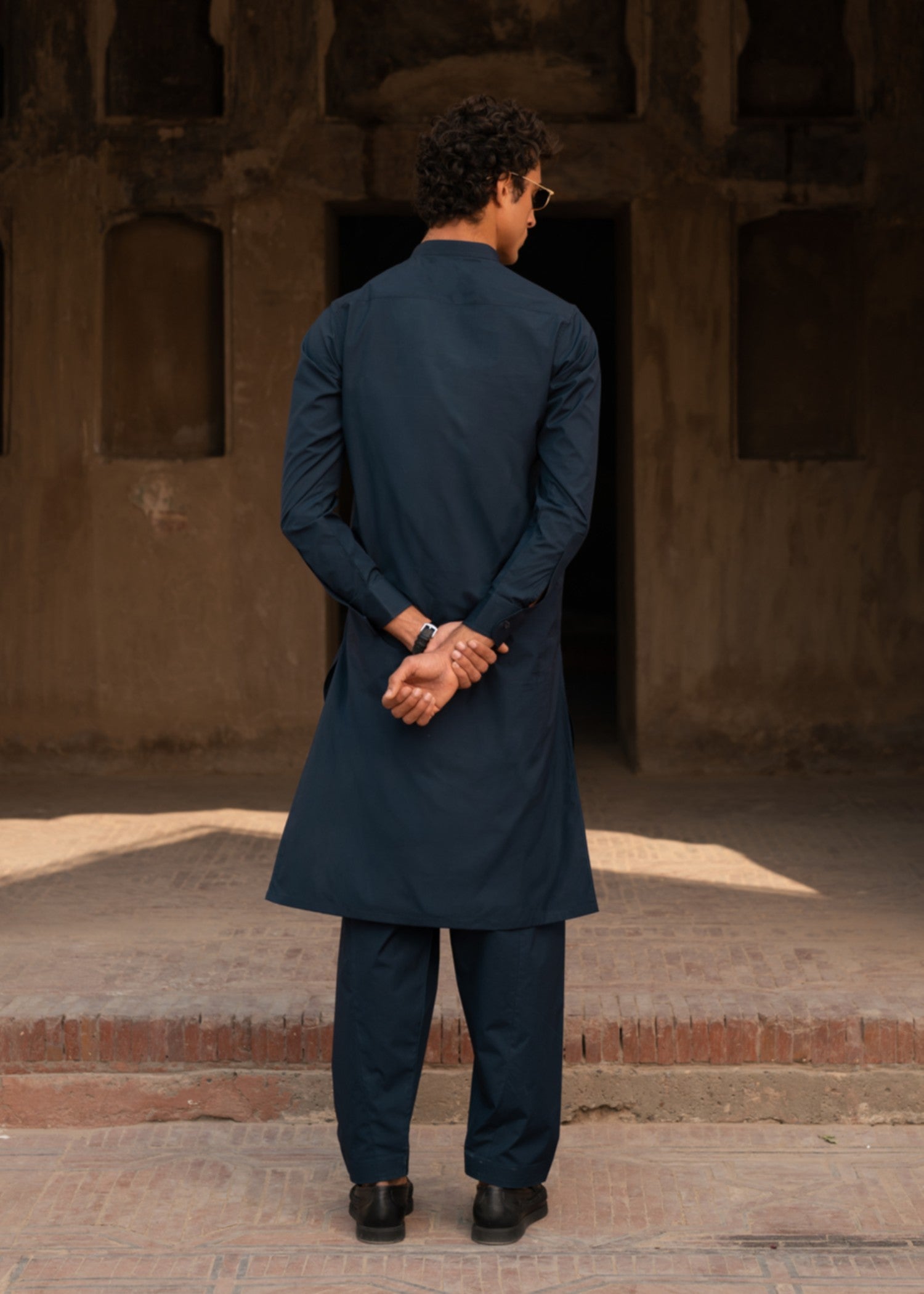 cotton Shalwar Kameez in Navy blue