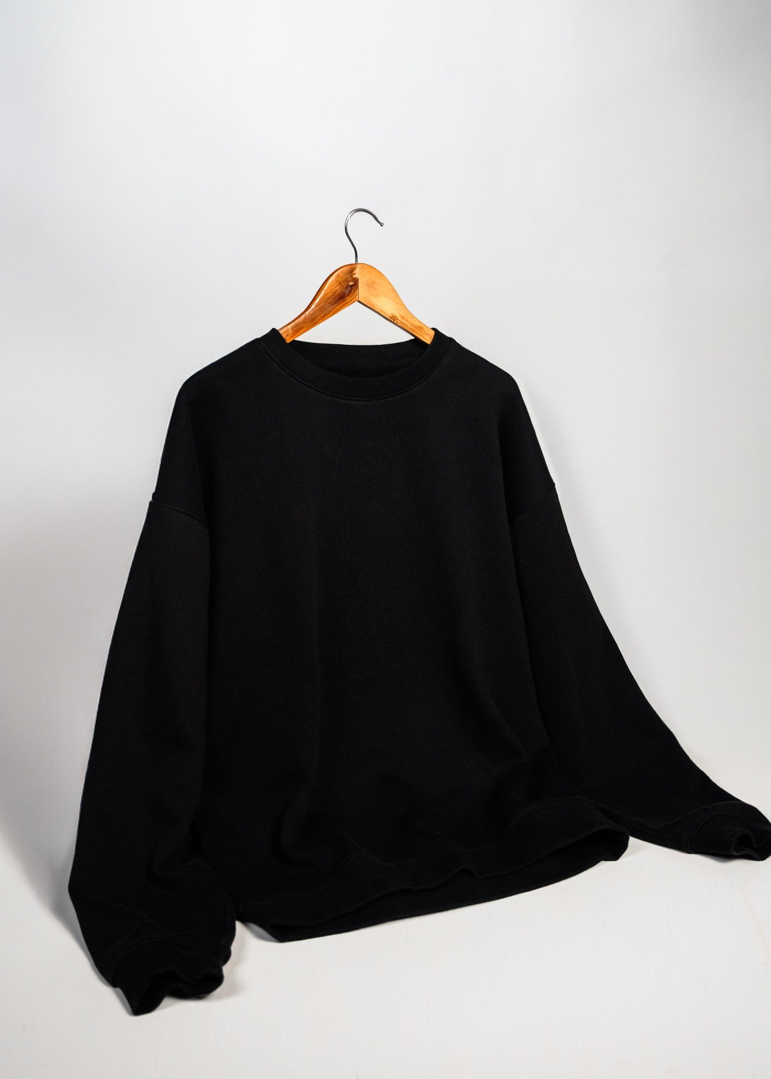 polycotton Sweatshirt in Charcoal black