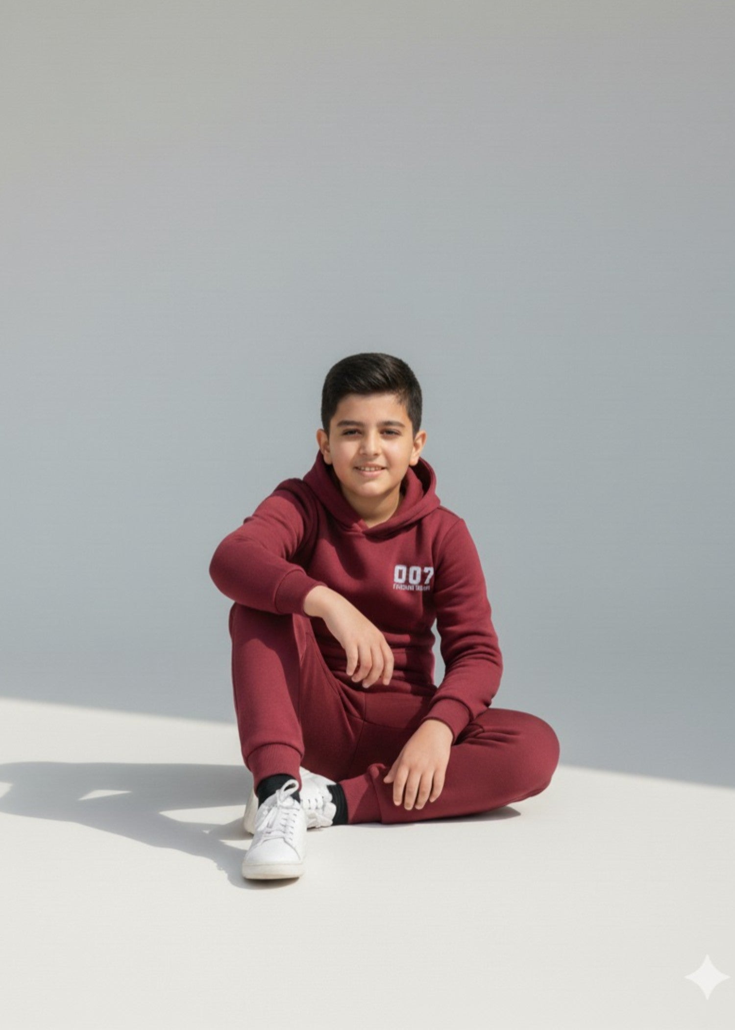 fleece Tracksuit in Maroon