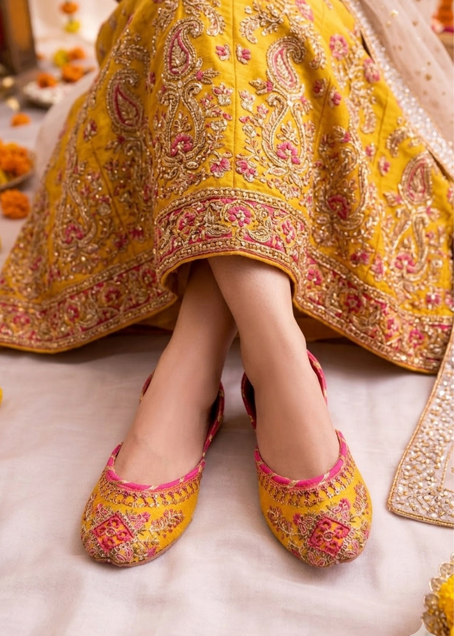 Khussa in School bus yellow by - High Quality Women Khussa GNB6840
