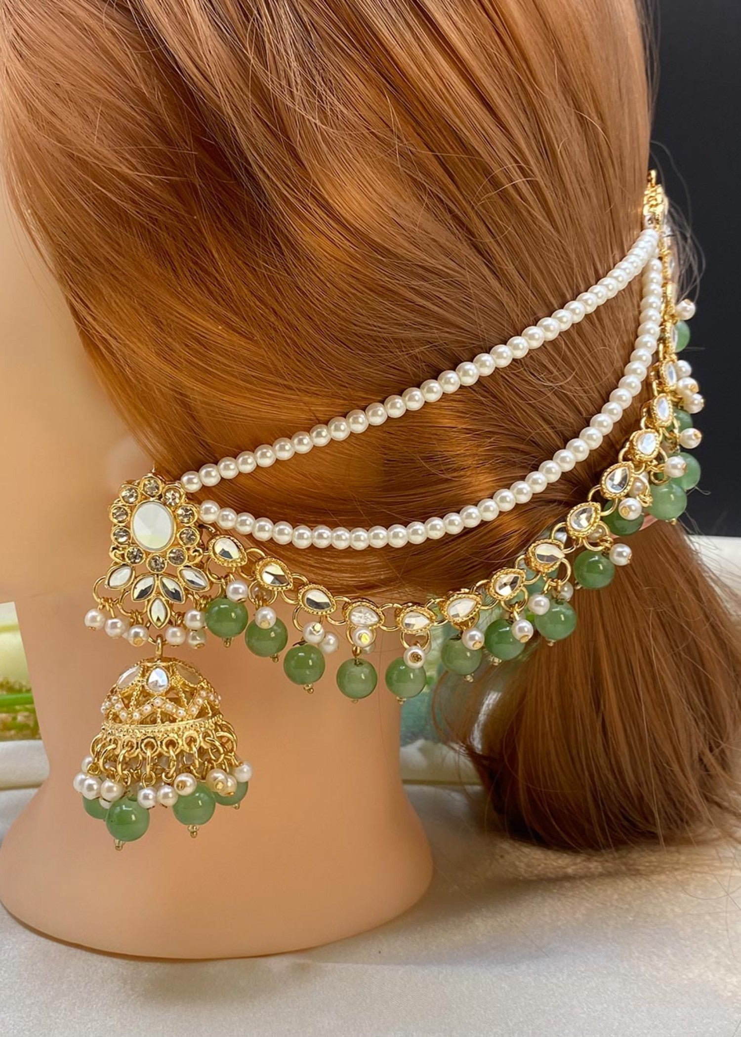 Jewelry Set in Pistachio green Color by - Trendy Women Jewelry Set PXO4745