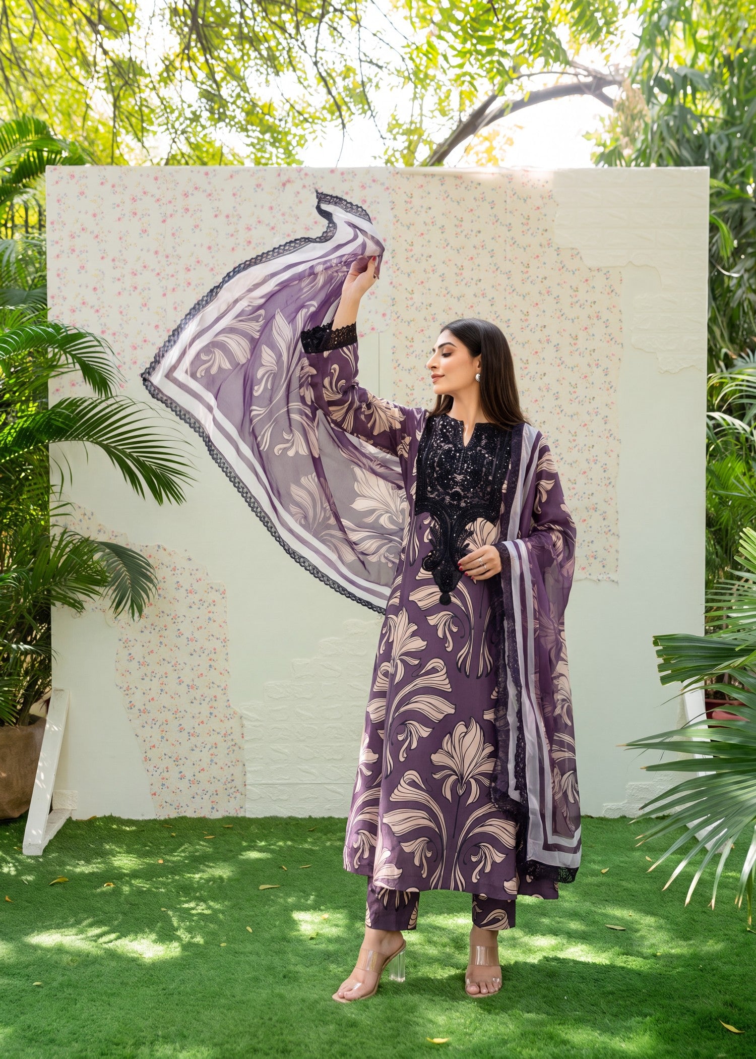 lawn Pishwas in Multi