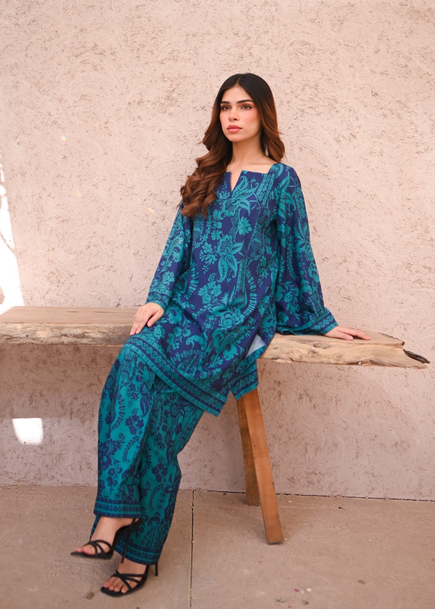 crepe Co Ord Sets in Teal