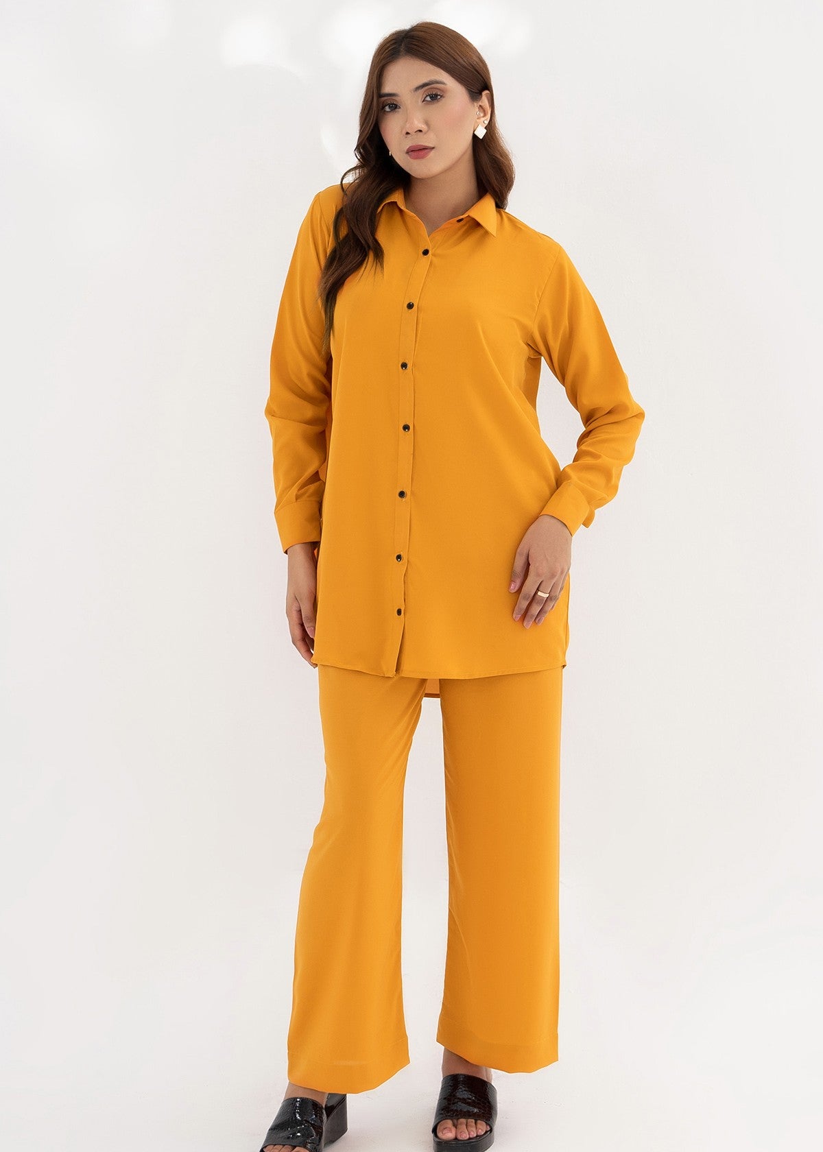 georgette Co Ord Sets in Mustard
