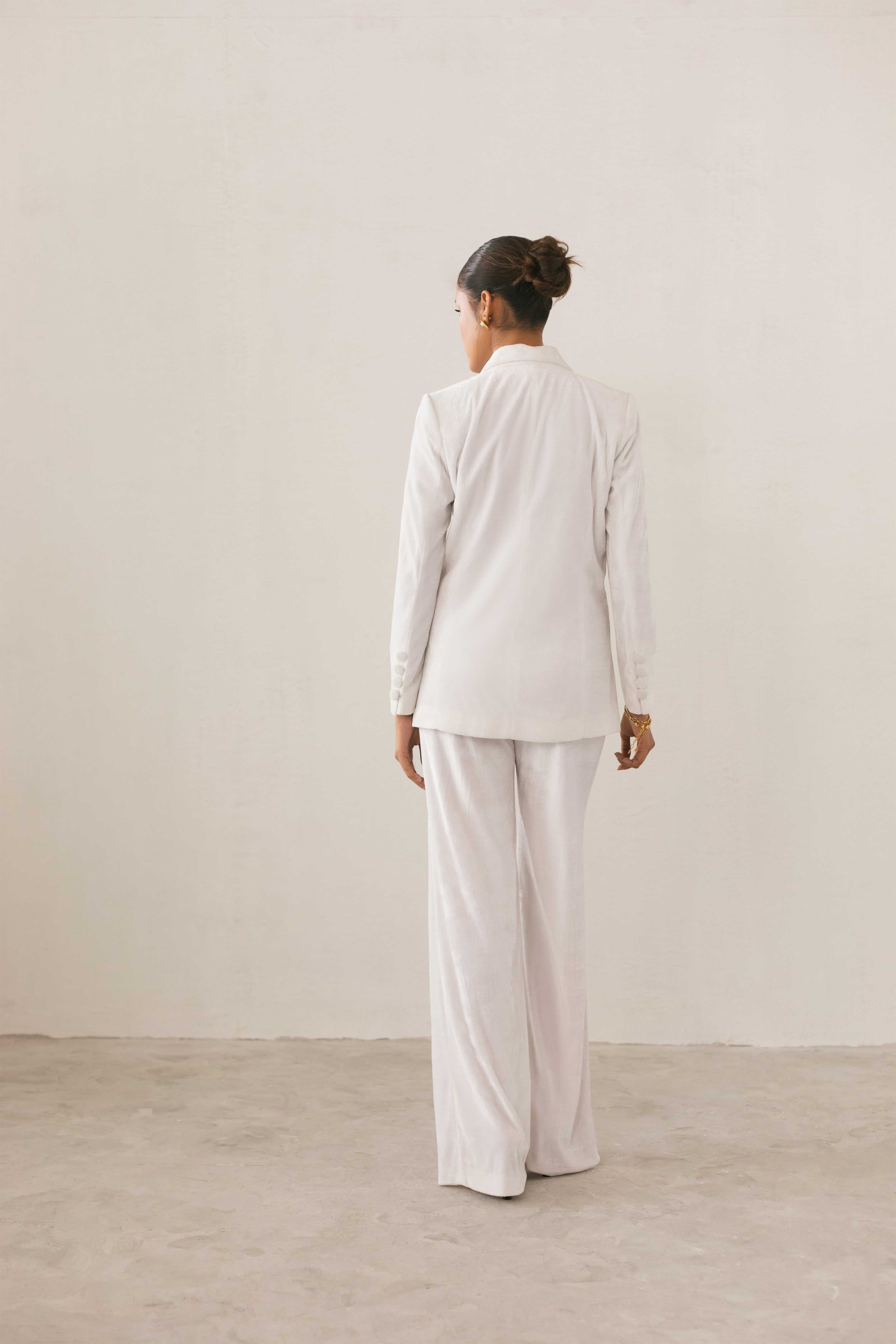 polyester nylon Pants in White