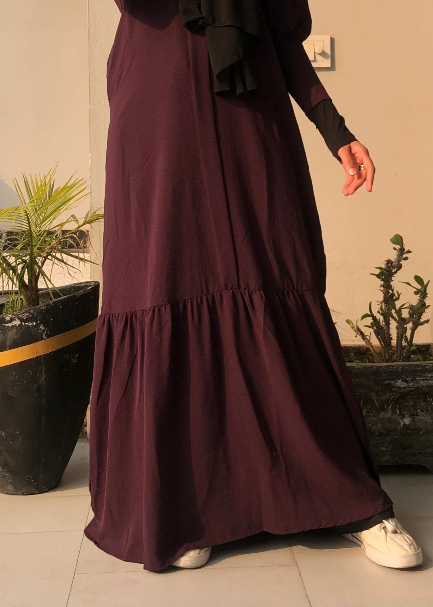 crepe Maxi in Purple