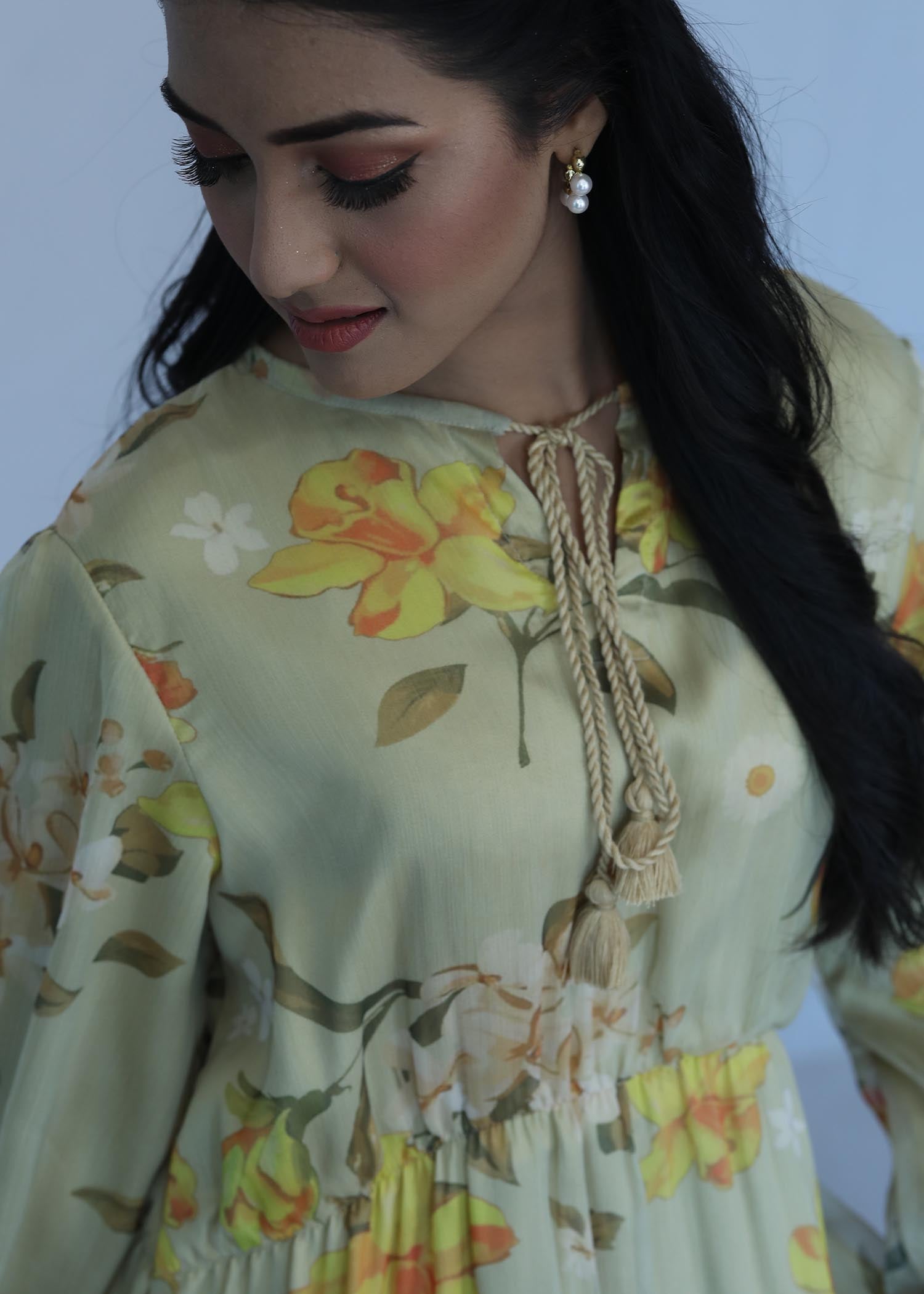 chiffon Maxi in Mellow yellow