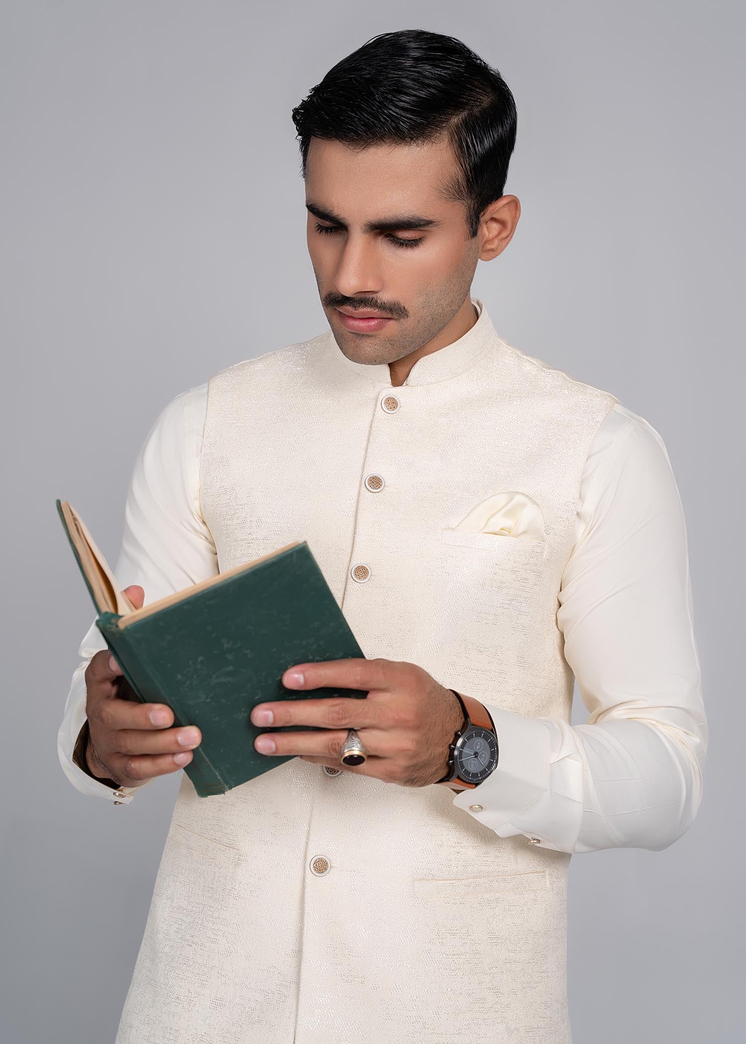 viscose Waistcoat in White