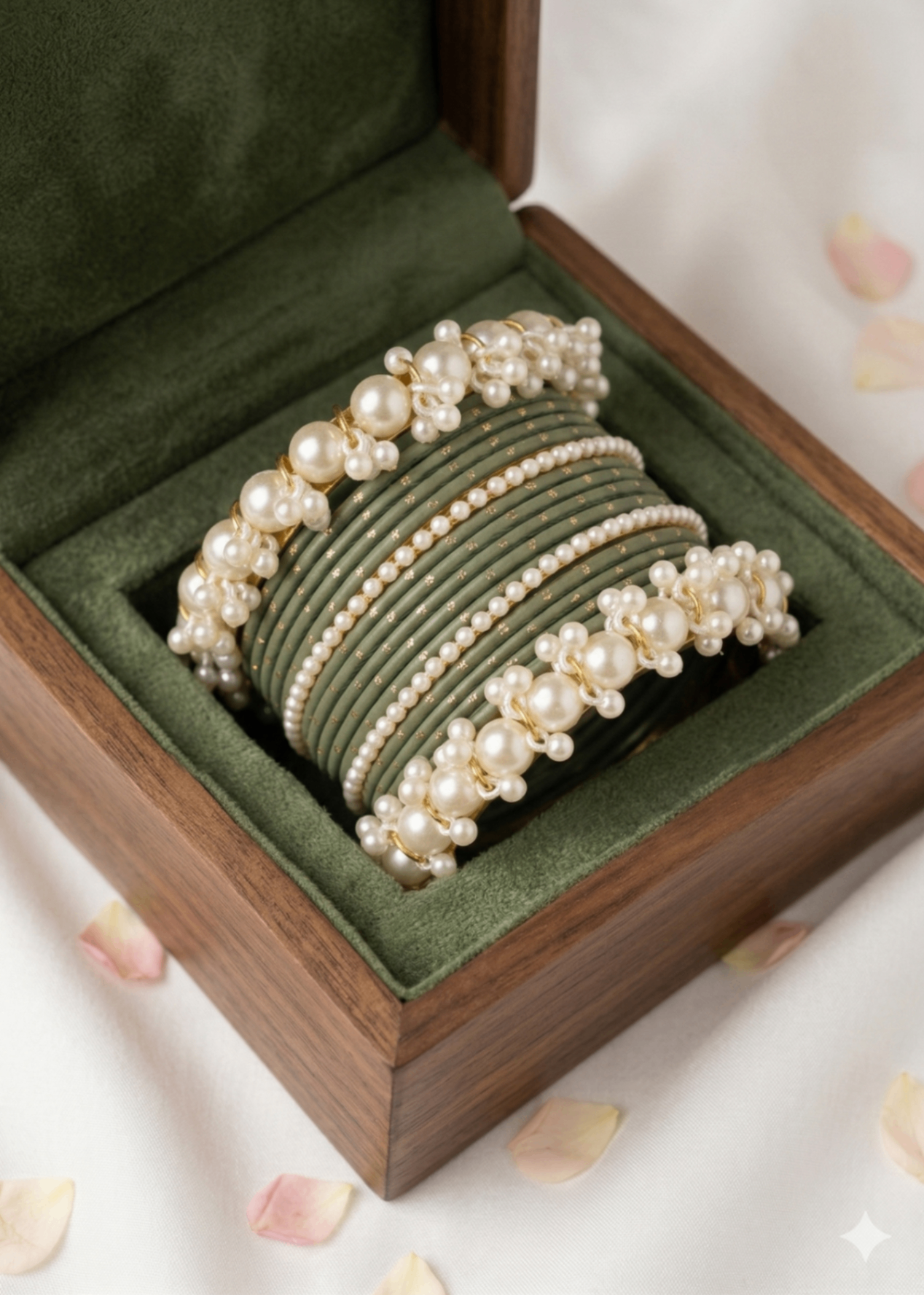Bangles in Dark green Color by - Trendy Women Bangles VPT8330