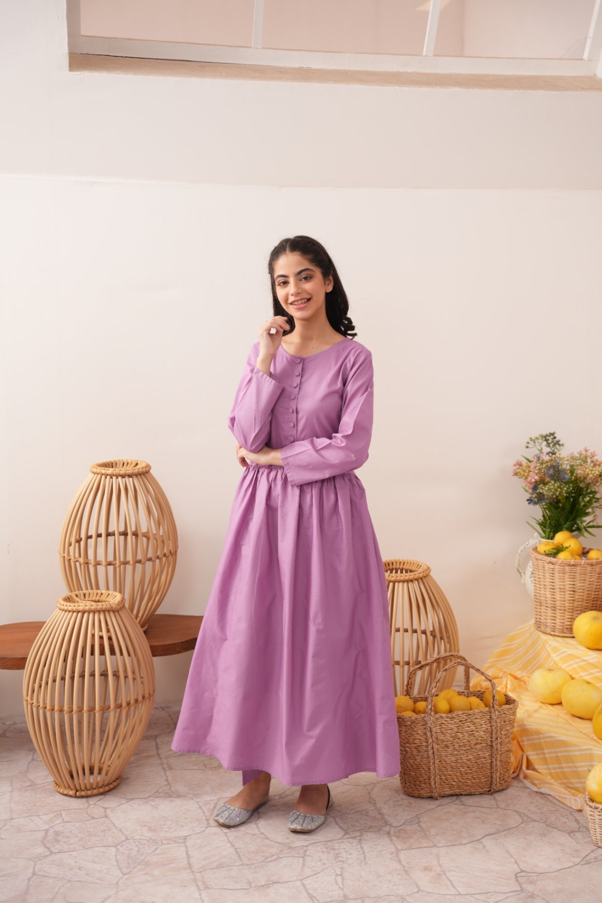 cotton Maxi in Mauve