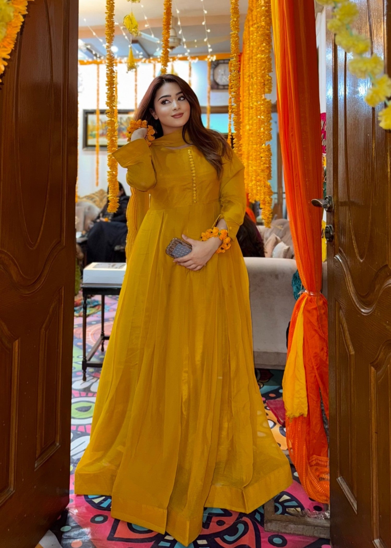 chiffon Maxi in Mustard