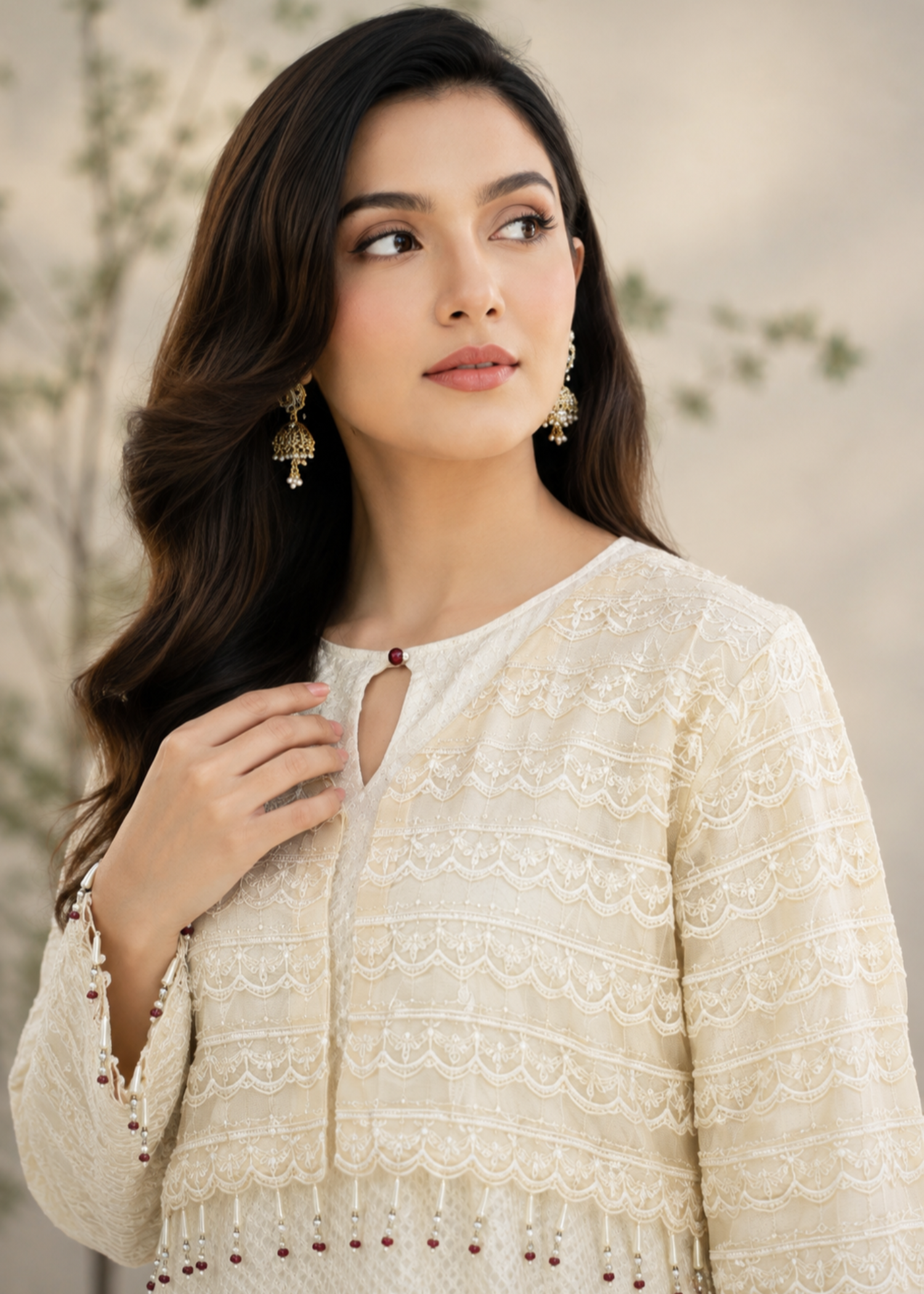 net Maxi in Cream