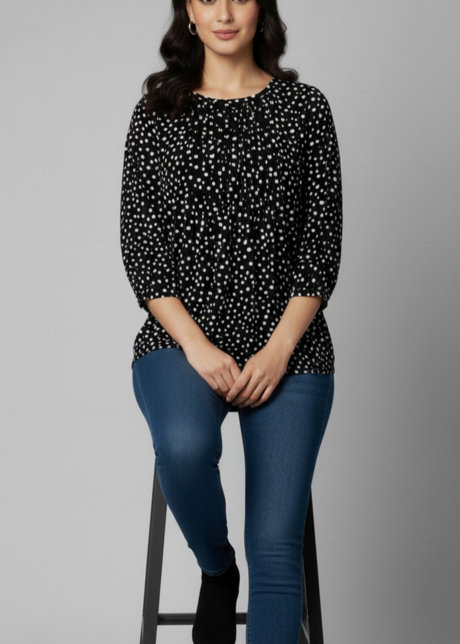 linen Tunic in Black