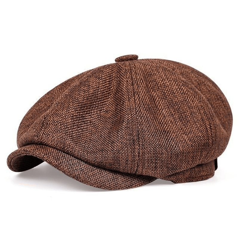 Octagonal Hat Men Spring and Summer Thin Linen Breathable Duck Tongue