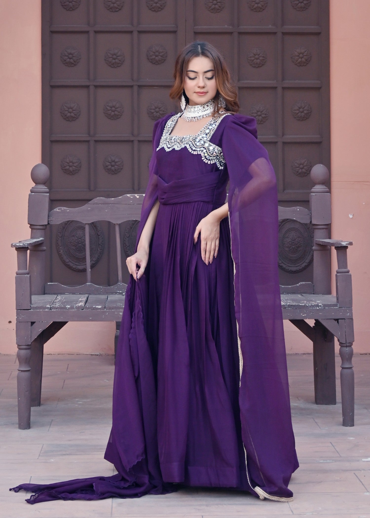chiffon Maxi in Purple