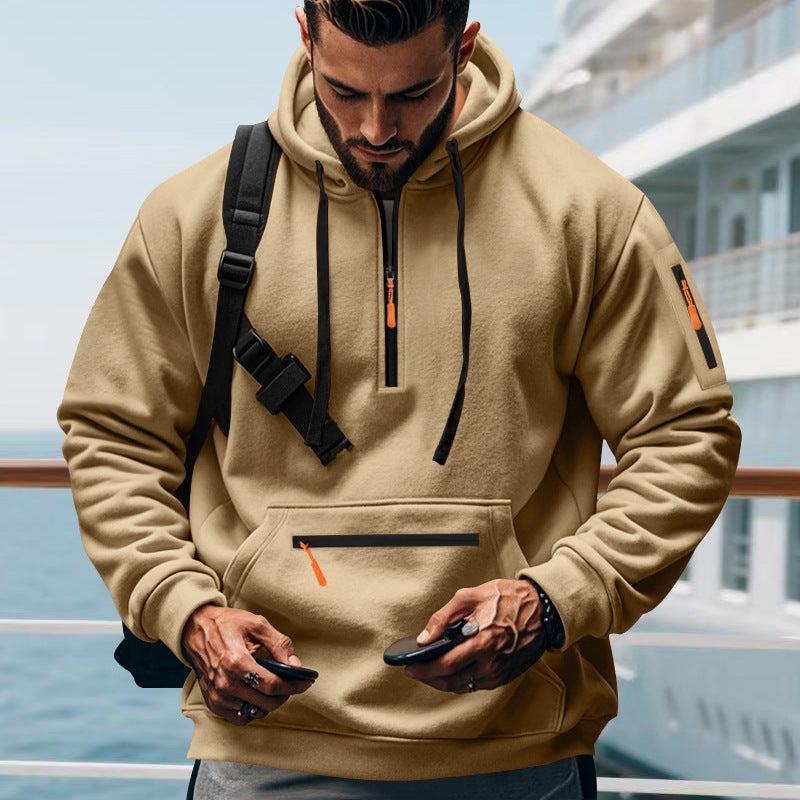 Casual Men's Sports Cargo Coat Regular Sleeve