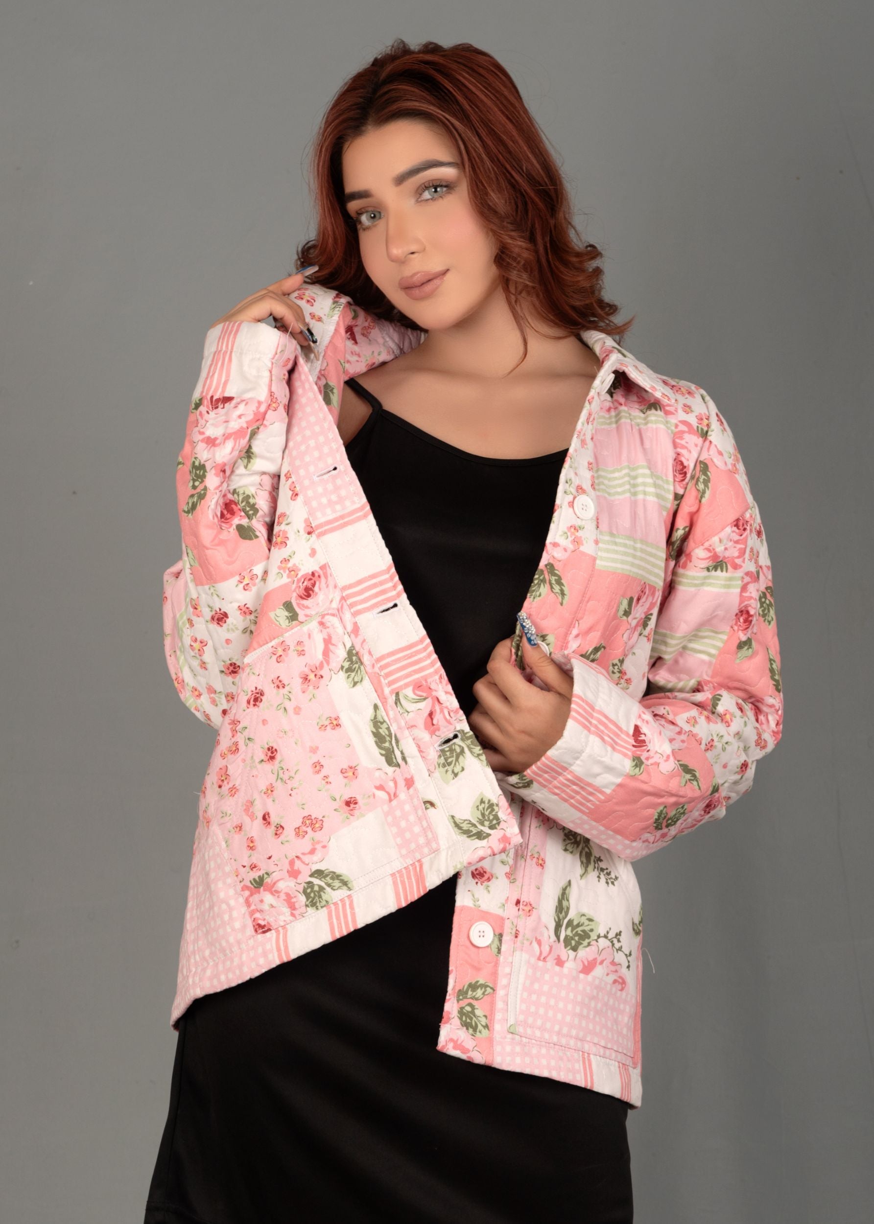 cotton Jacket in Pink