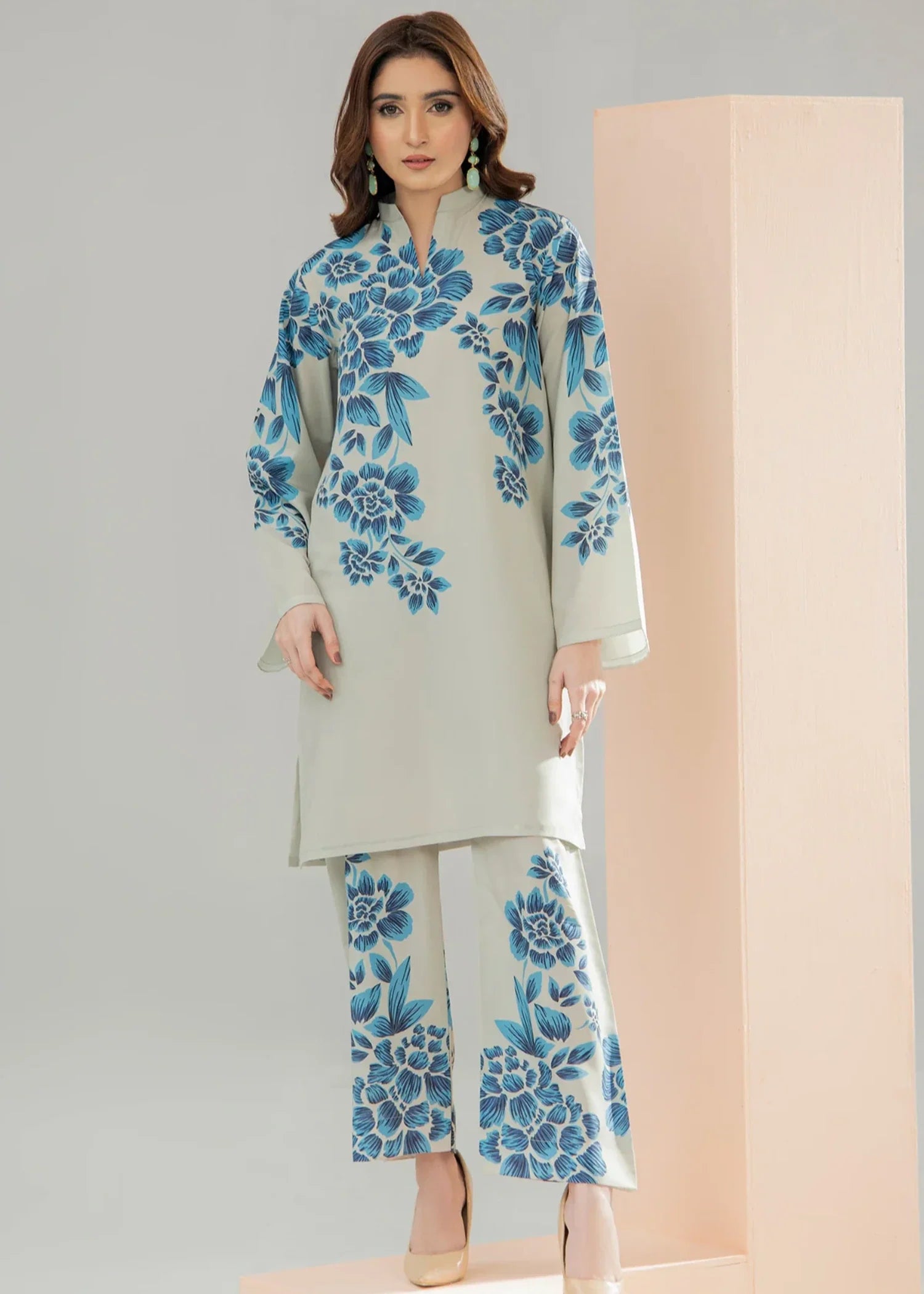 crepe Co ord Sets in Ivory