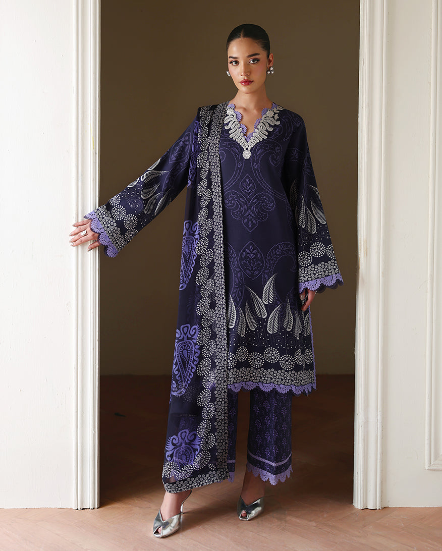 Eclat Garden Printed Lawn – Orchid Garden
