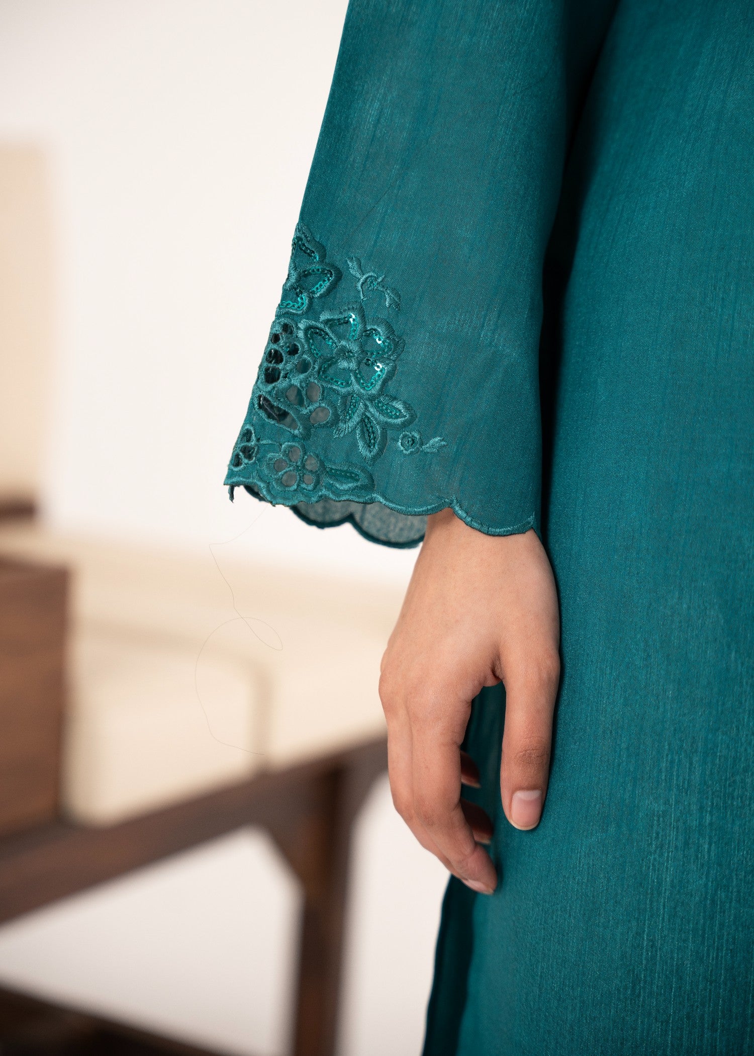 pk raw silk Kurta Set in Sea green