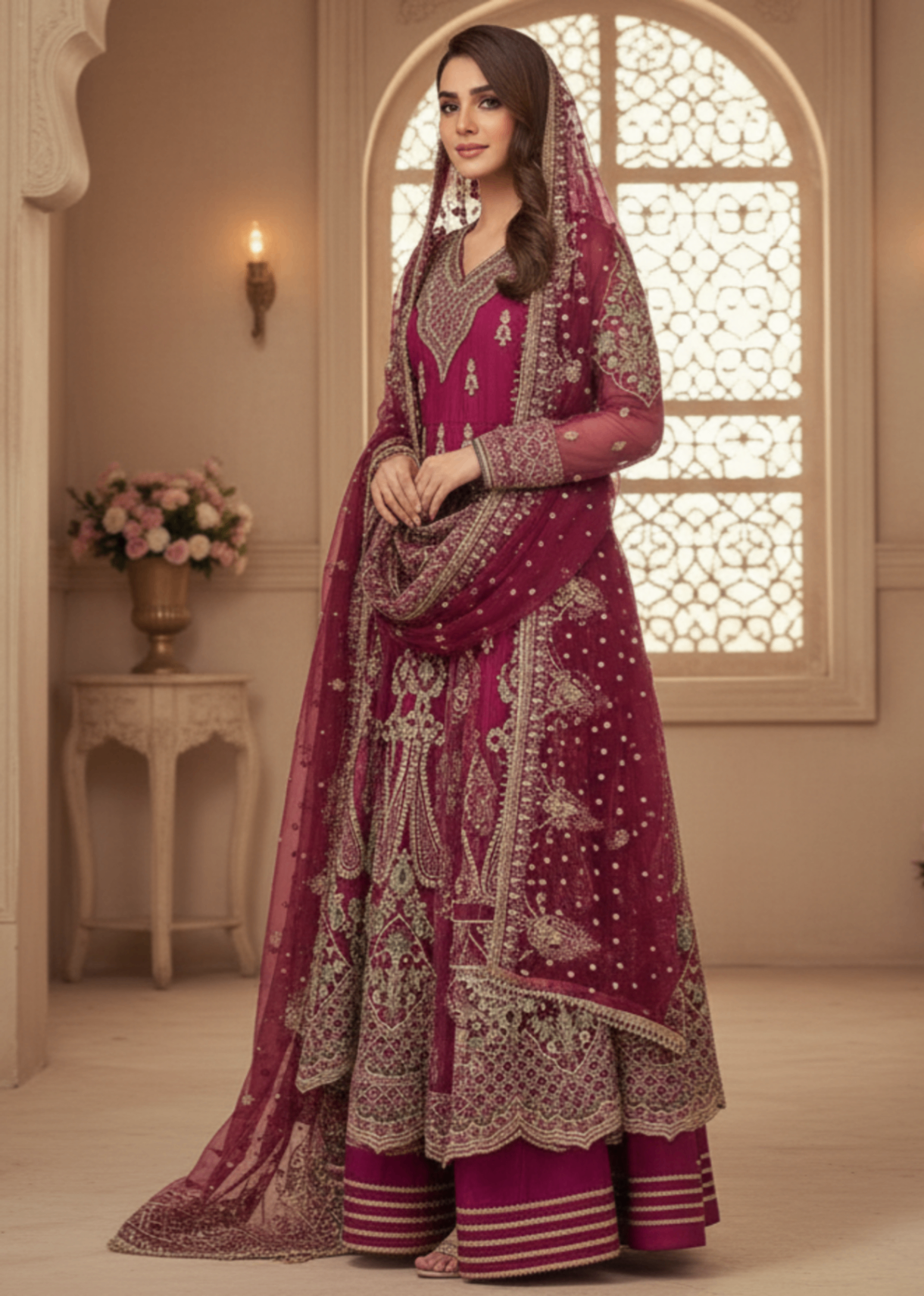 net Maxi in Burgundy