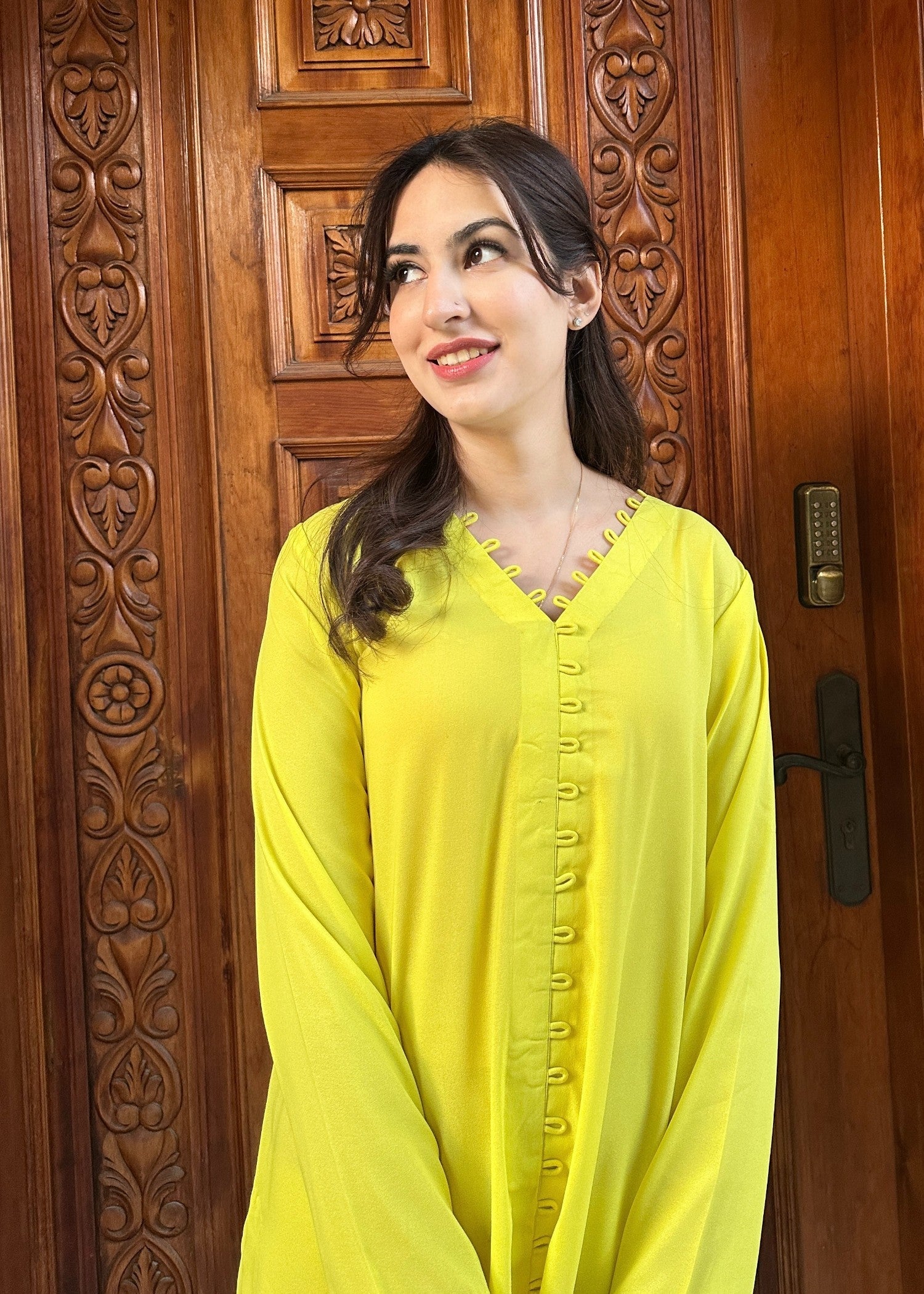 crepe Co Ord Sets in Lemon