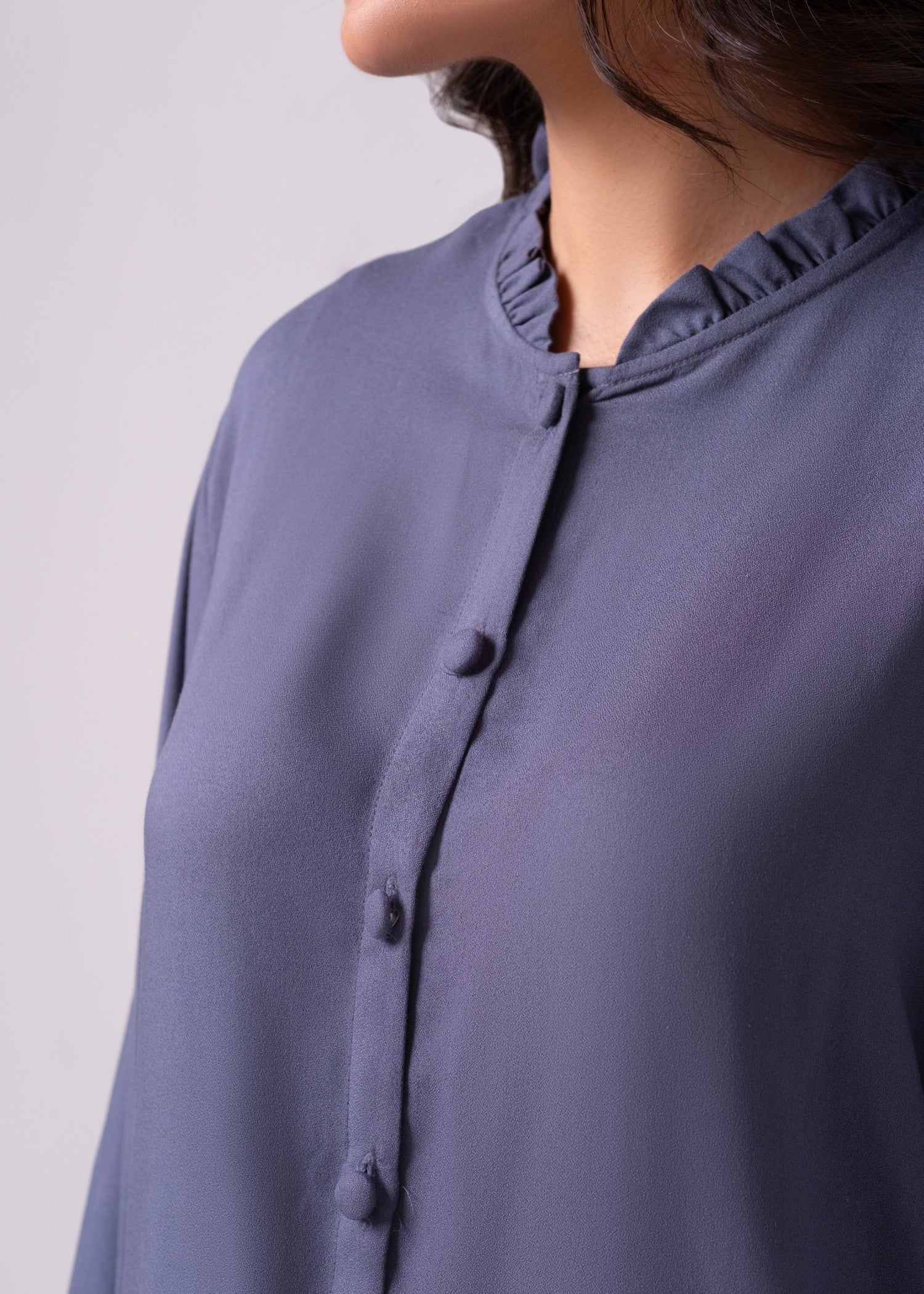 crepe Top in Slate grey