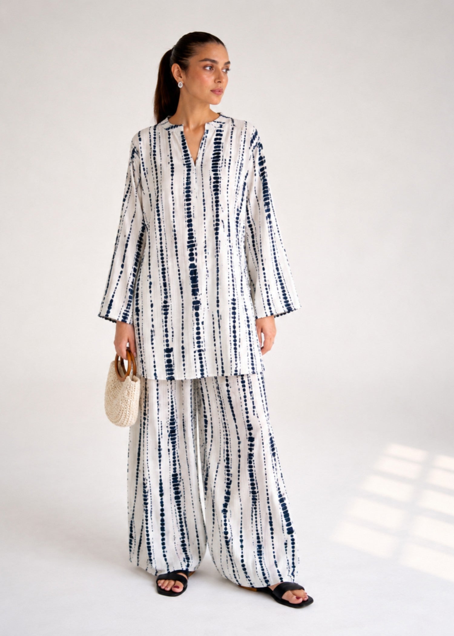 poly lawn Co Ord Sets in Chalk, midnight