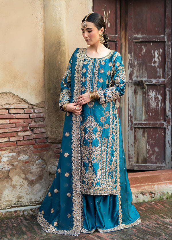 charmuse/shamooz Sharara in Teal