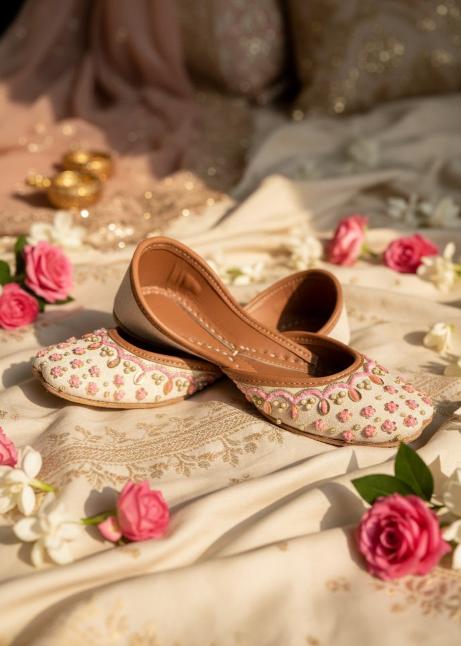 Khussa in Ivory by - High Quality Women Khussa FQW6646